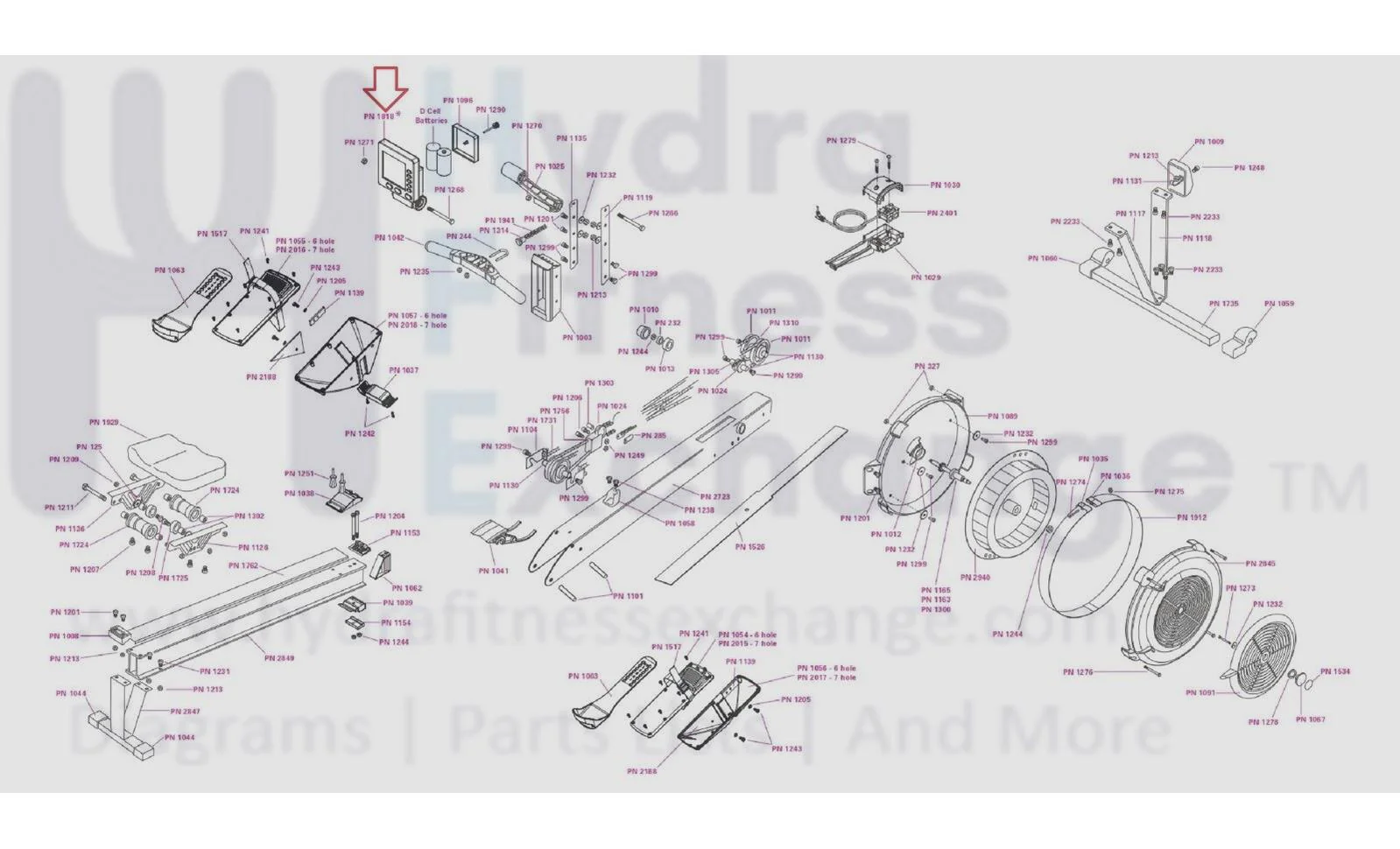 Concept 2 Model C D W PM5 Monitor Indoor Rower Display Console Assembly 1818 - Image 2