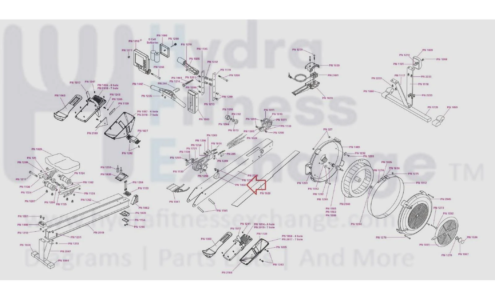 Concept 2 Model D E W PM5 Monitor Indoor Rower Handle Hook 1058 - Image 2