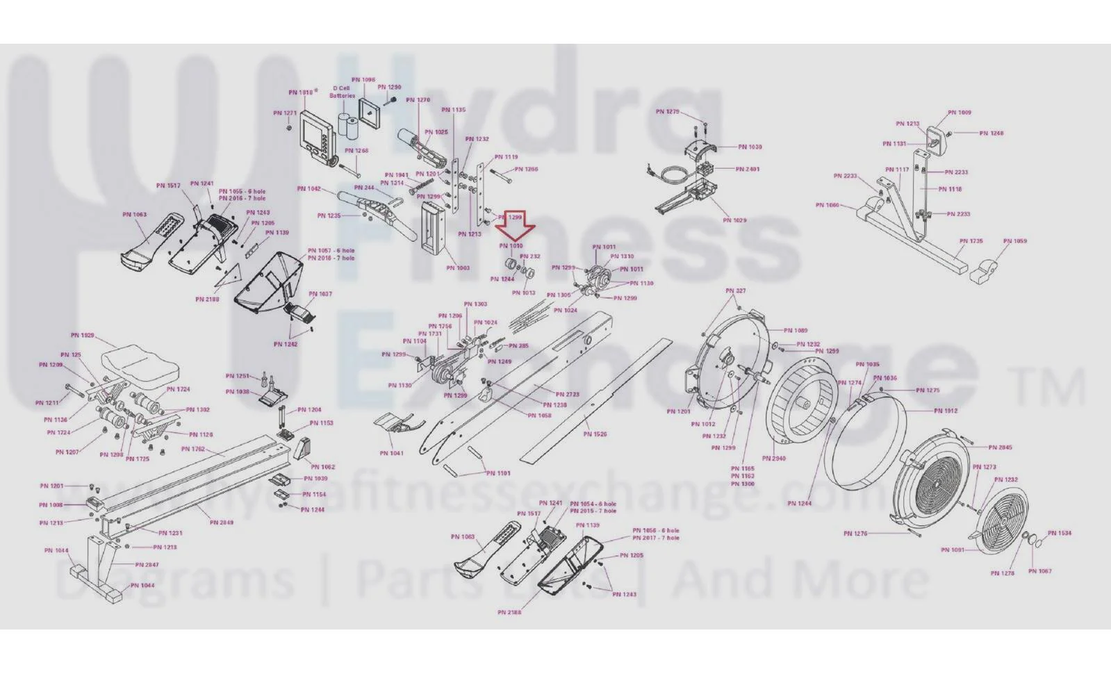 Concept 2 Model D W PM5 Monitor C D Indoor Rower Bearing Cover 1010 - Image 2