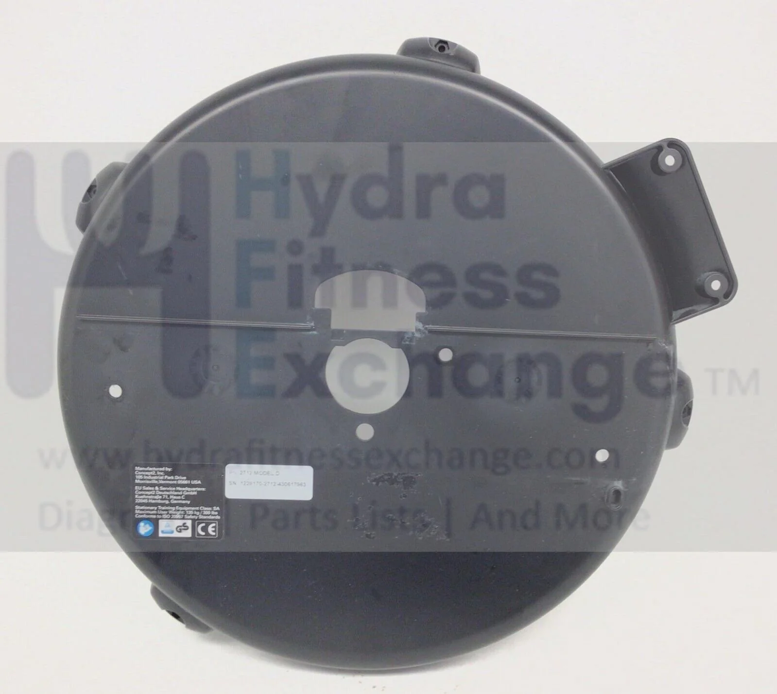 Concept 2 Model D W PM5 Monitor Rower Flywheel Black Back Cover 1089 & 2712