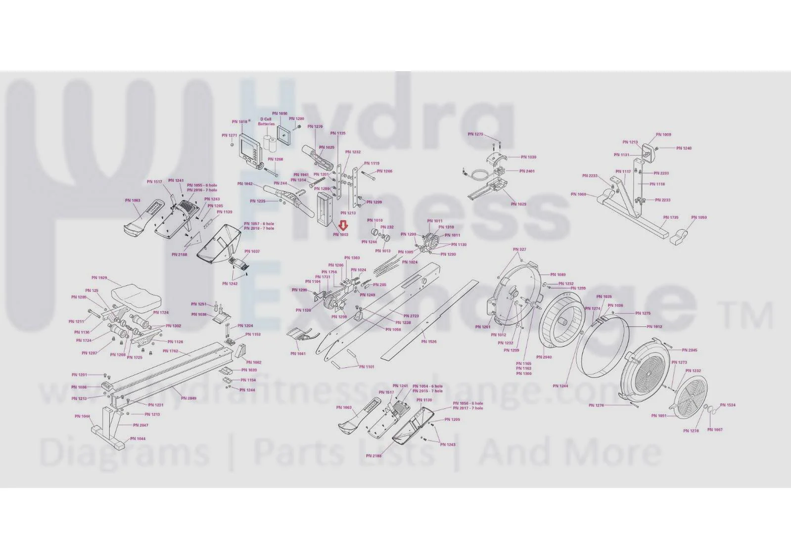 Concept II Model C E D Indoor Rower Chain Guide 1003 - Image 2