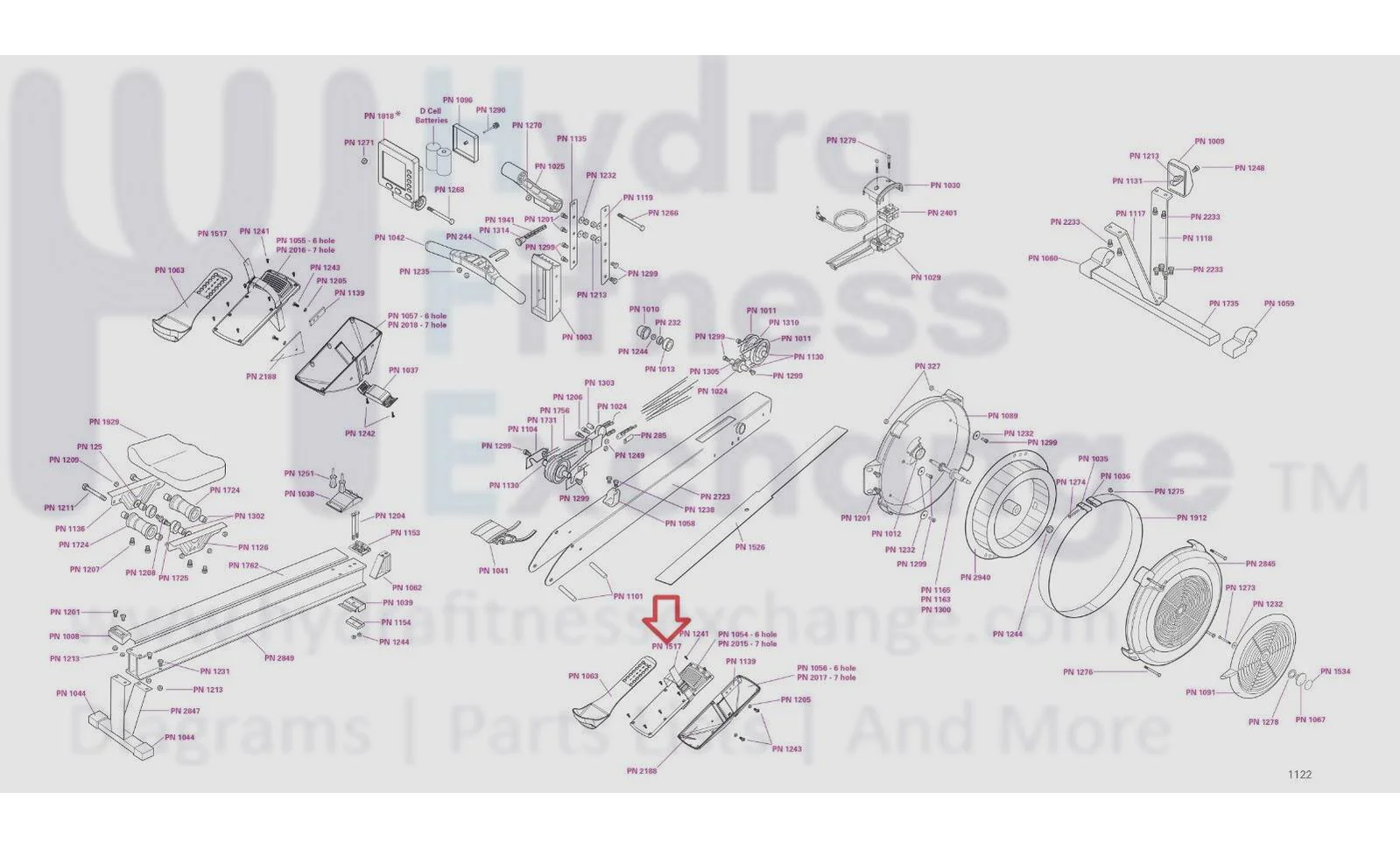 Concept Ii Model D Indoor Blue Gray Model E Rower Foot Strap 1517 - Image 2
