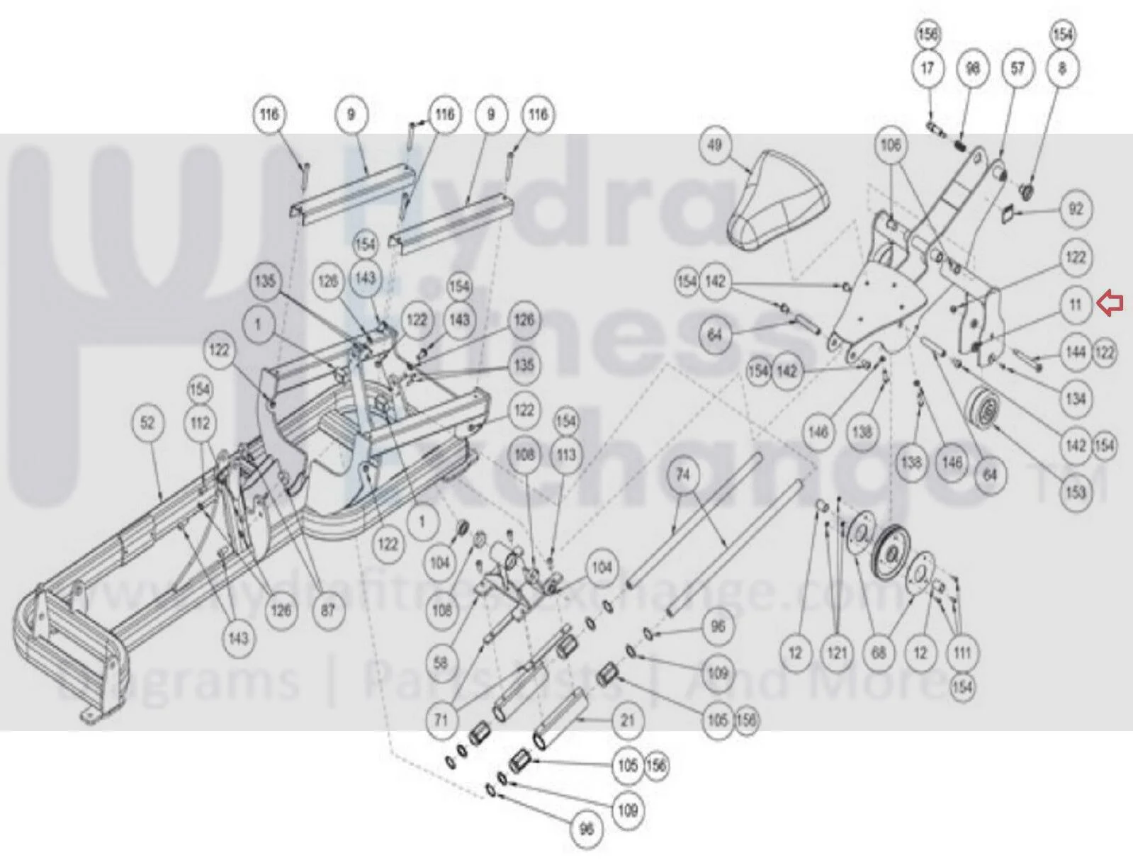 Cybex 20040 - Leg Press 20040-10 -01-02  Strength System Glide 11040-554 - Image 3