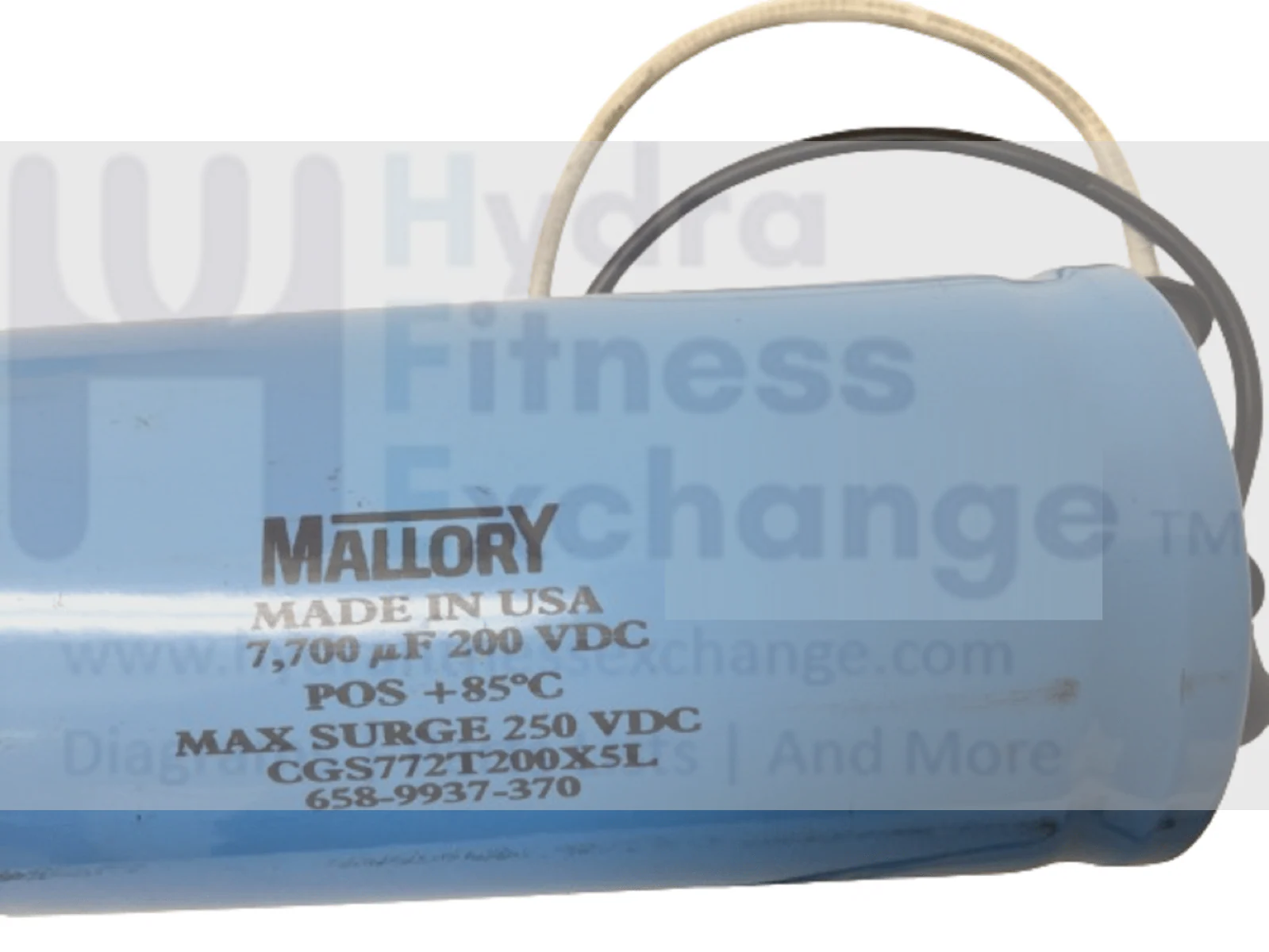 Cybex 300T Treadmill Capacitor 200VDC CA-10432 7700uF - Image 2