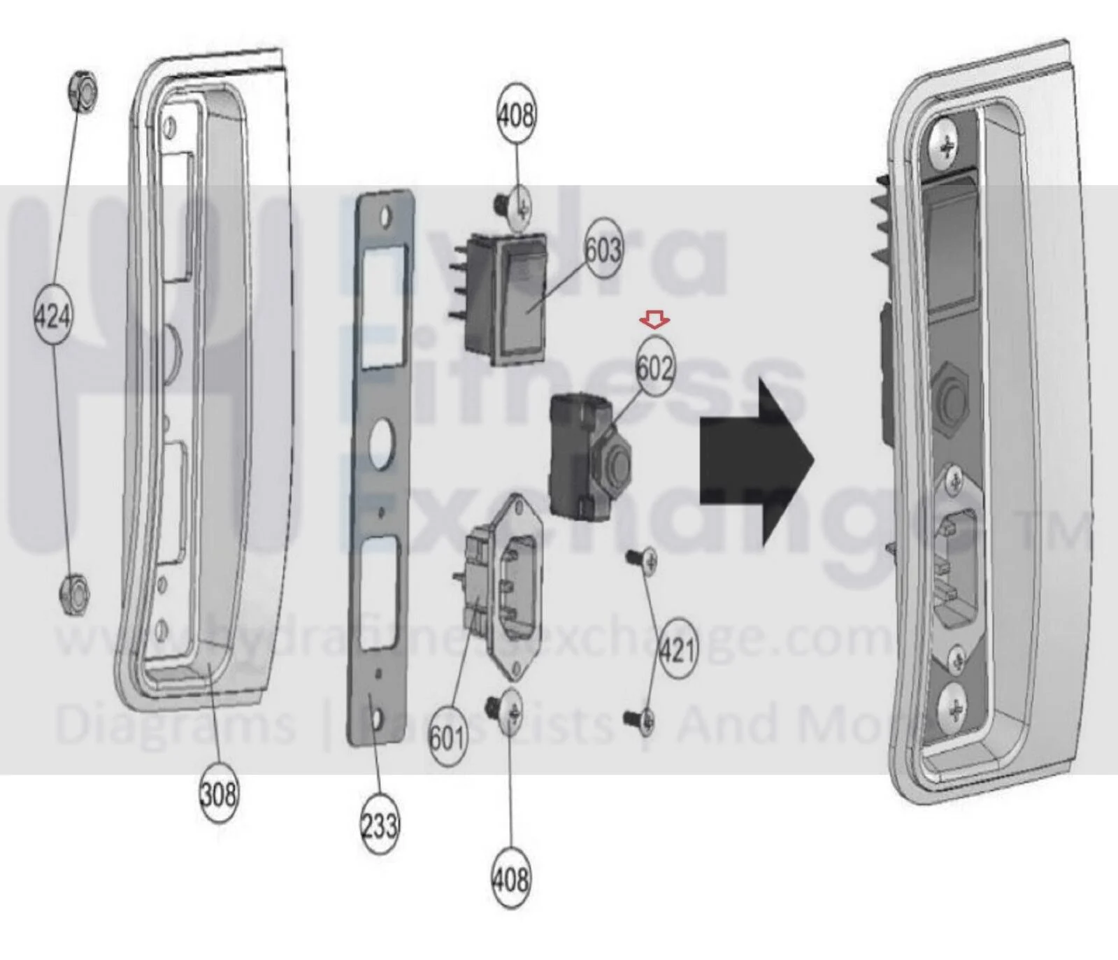 Cybex 360A  362A  Arc Trainer Elliptical Press Button Circuit Breaker KEF-22041 - Image 2