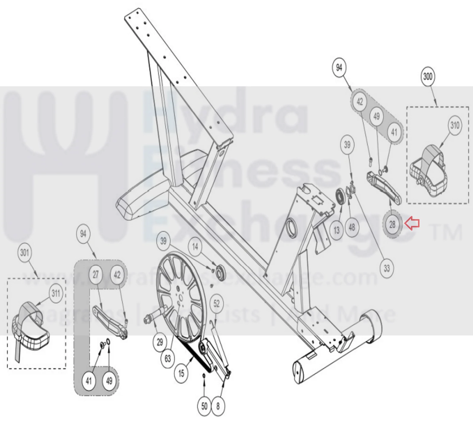 Cybex 525C 525R 625C 625R 770C 770R Recumbent Bike Left Crank Arm FM-19471 - Image 4
