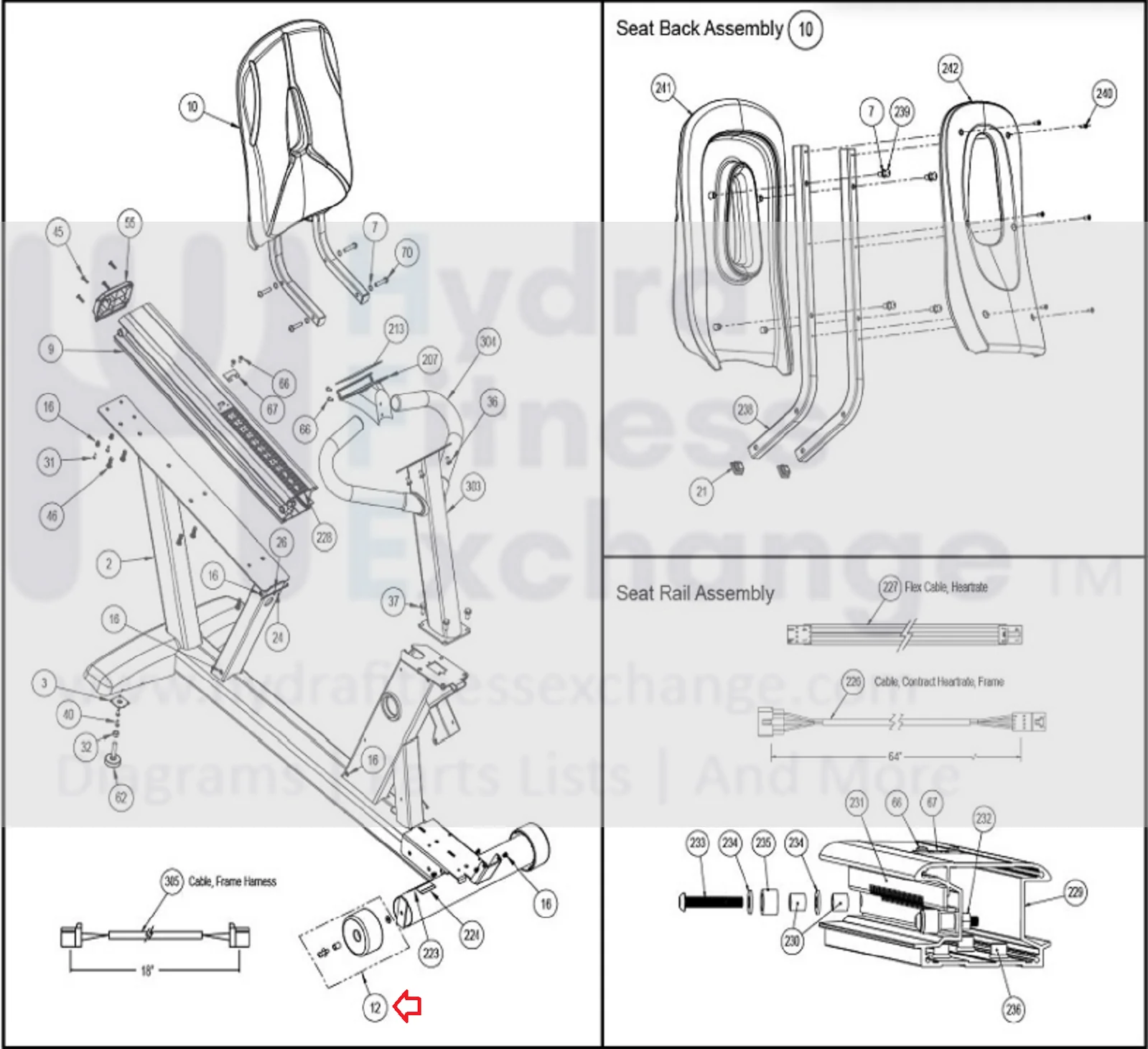 Used Cybex 625R 625C 770R 770C 525R 525C Recumbent Bike Wheel Assembly AX-21732 - Image 3