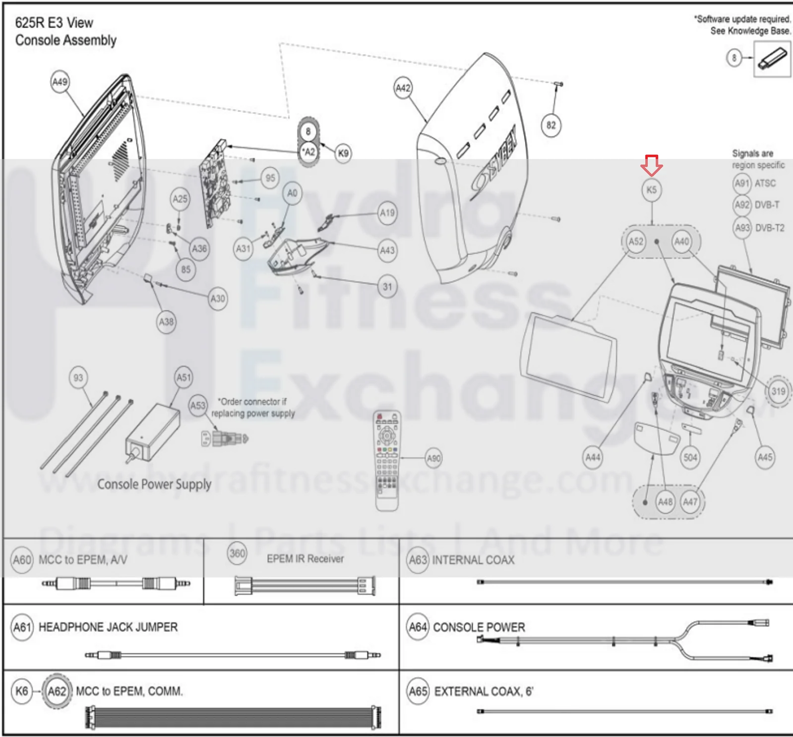 Cybex 625R-LED -E3- E3-05 Recumbent Bike Display Console Assembly KPL-24229 - Image 3