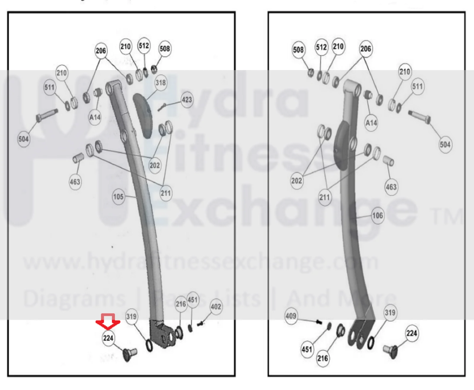 Cybex Arc Trainer 360A 362A Elliptical Front Linkage Arm Pin KHP-20912 - Image 2