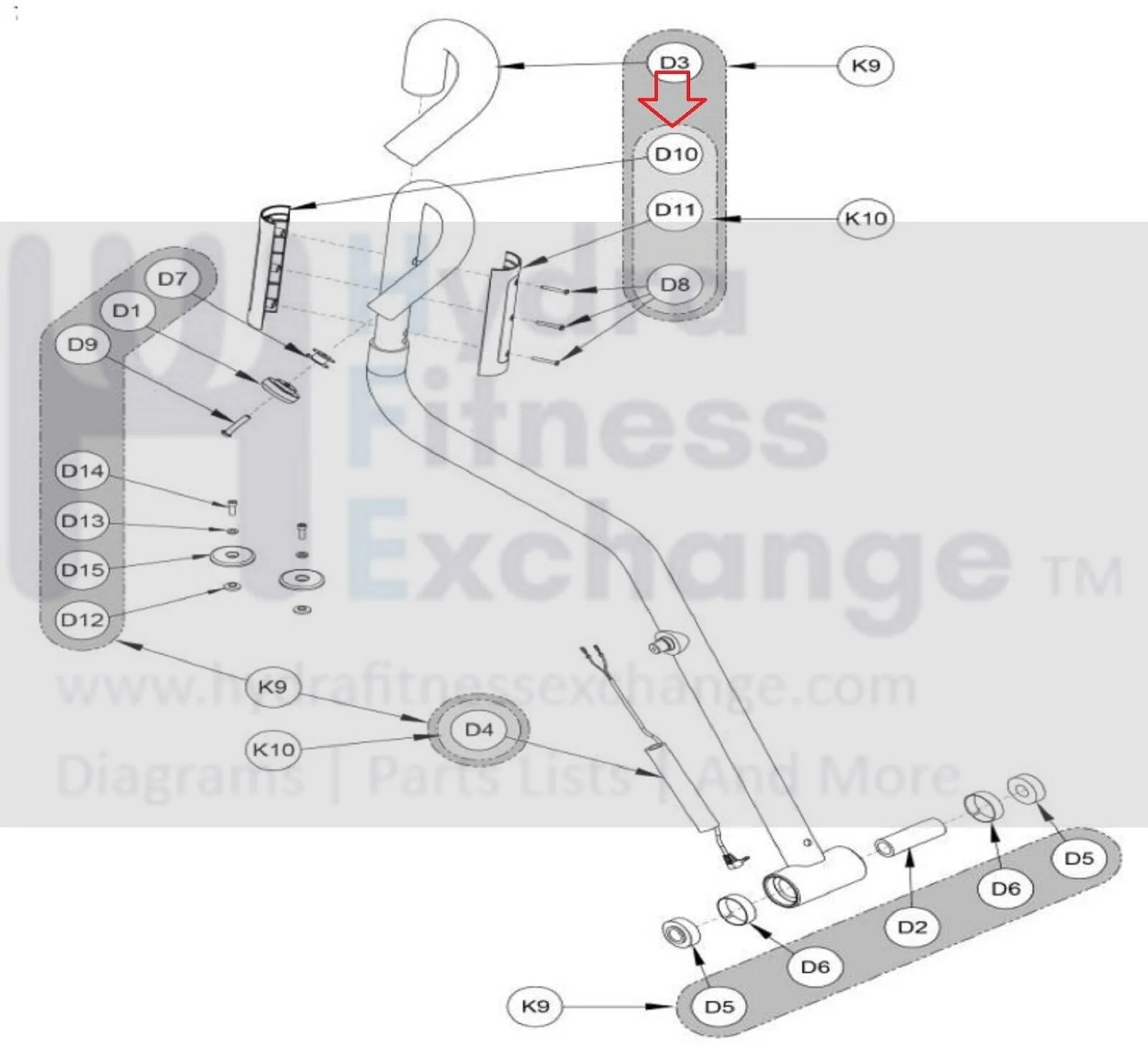 Cybex Arc Trainer Sparkle Elliptical Back Heart Rate Grip 1007343-0001 - Image 2