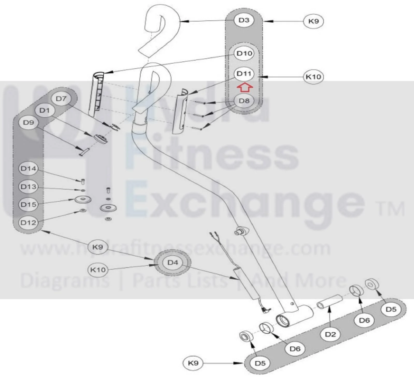 Cybex Arc Trainer Sparkle Elliptical Front Heart Rate Grip 1007342-0001 - Image 2