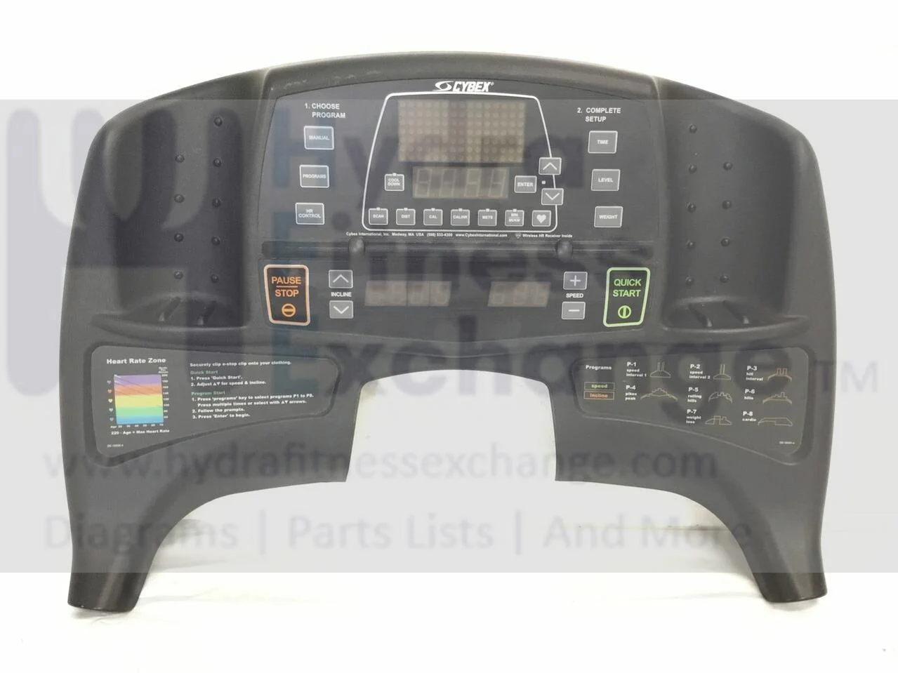 Cybex CX 445T (After SN C1003) Treadmill Display Console Panel AC-21249 - Image 2