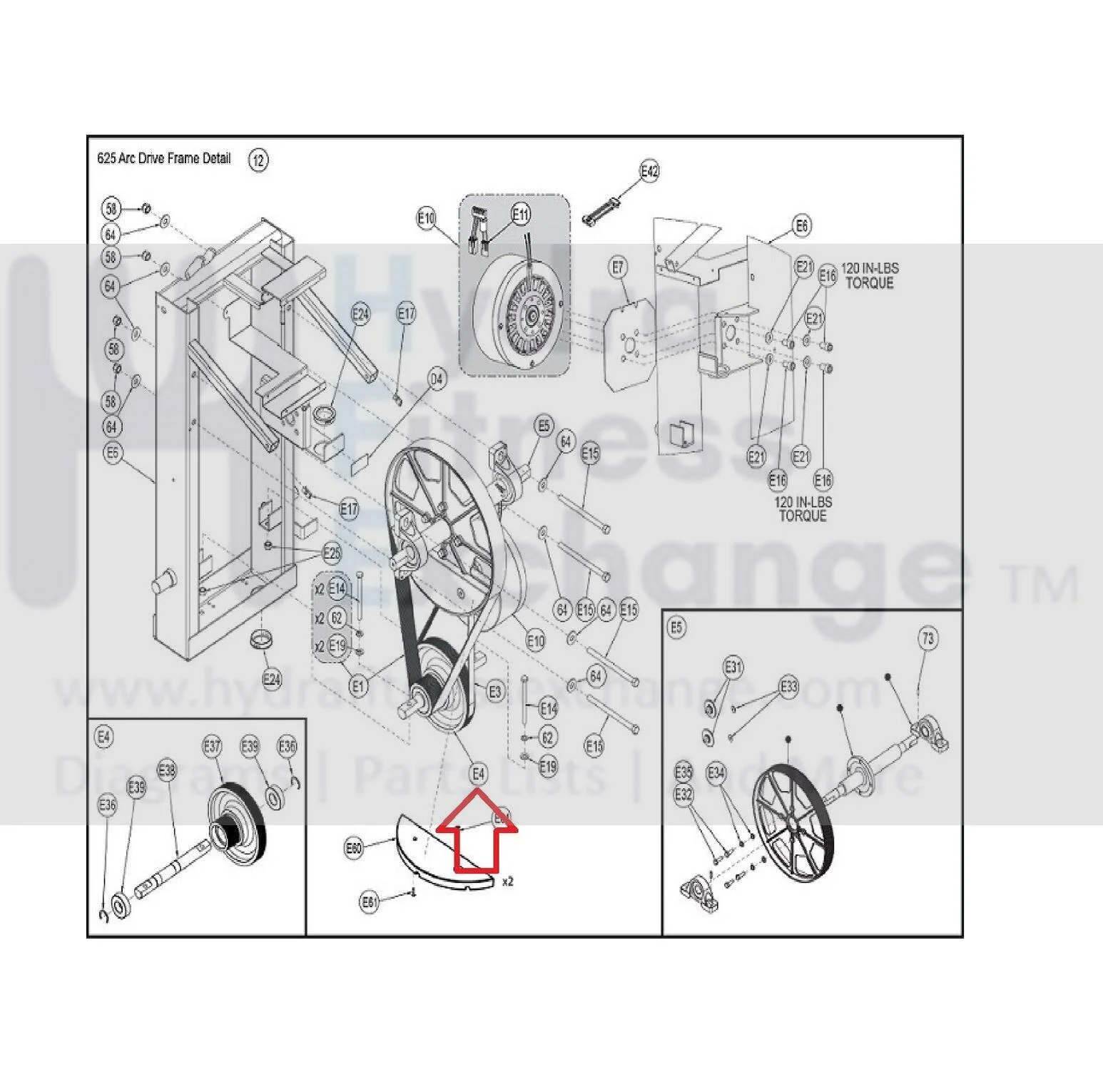 Cybex Elliptical Pulley Assembly Double 750A-110 - Image 2