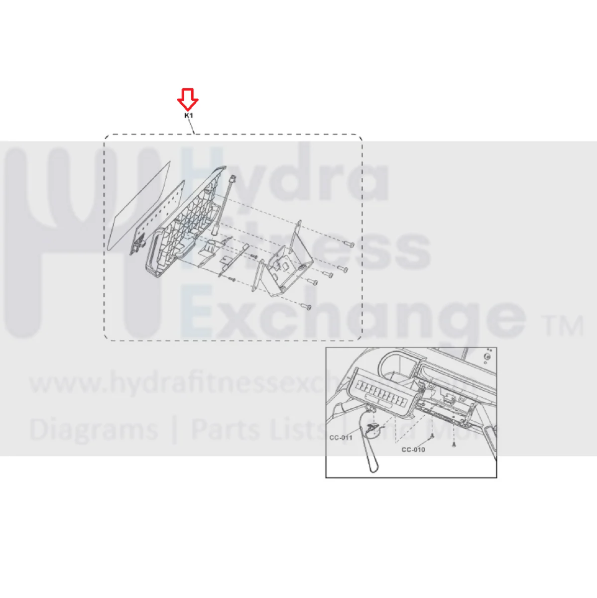 Cybex R Series Treadmill Command Center Service Kit 1011514-0001 & 1010350-0001 - Image 3