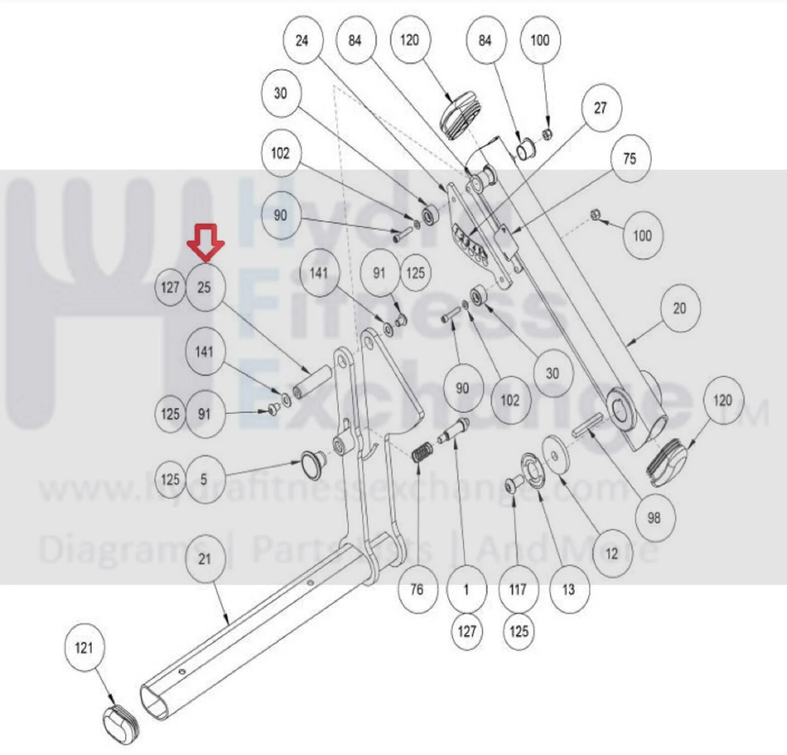 Cybex Strength System Axle Pivot Pin 12060-346 - Image 2