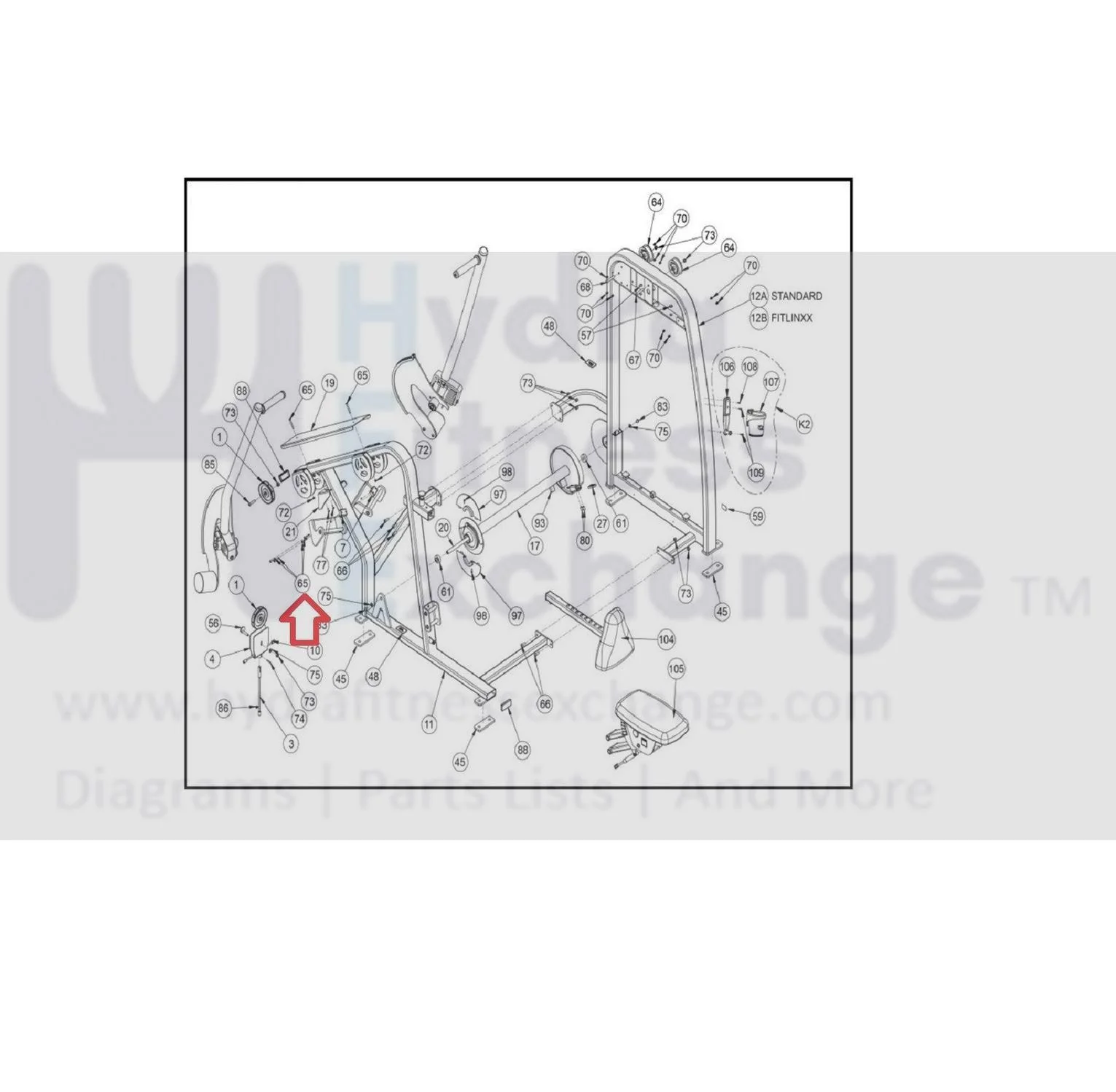 Cybex Strength System Button Head Screw 1-4-20x2 Inch HC620431 - Image 2