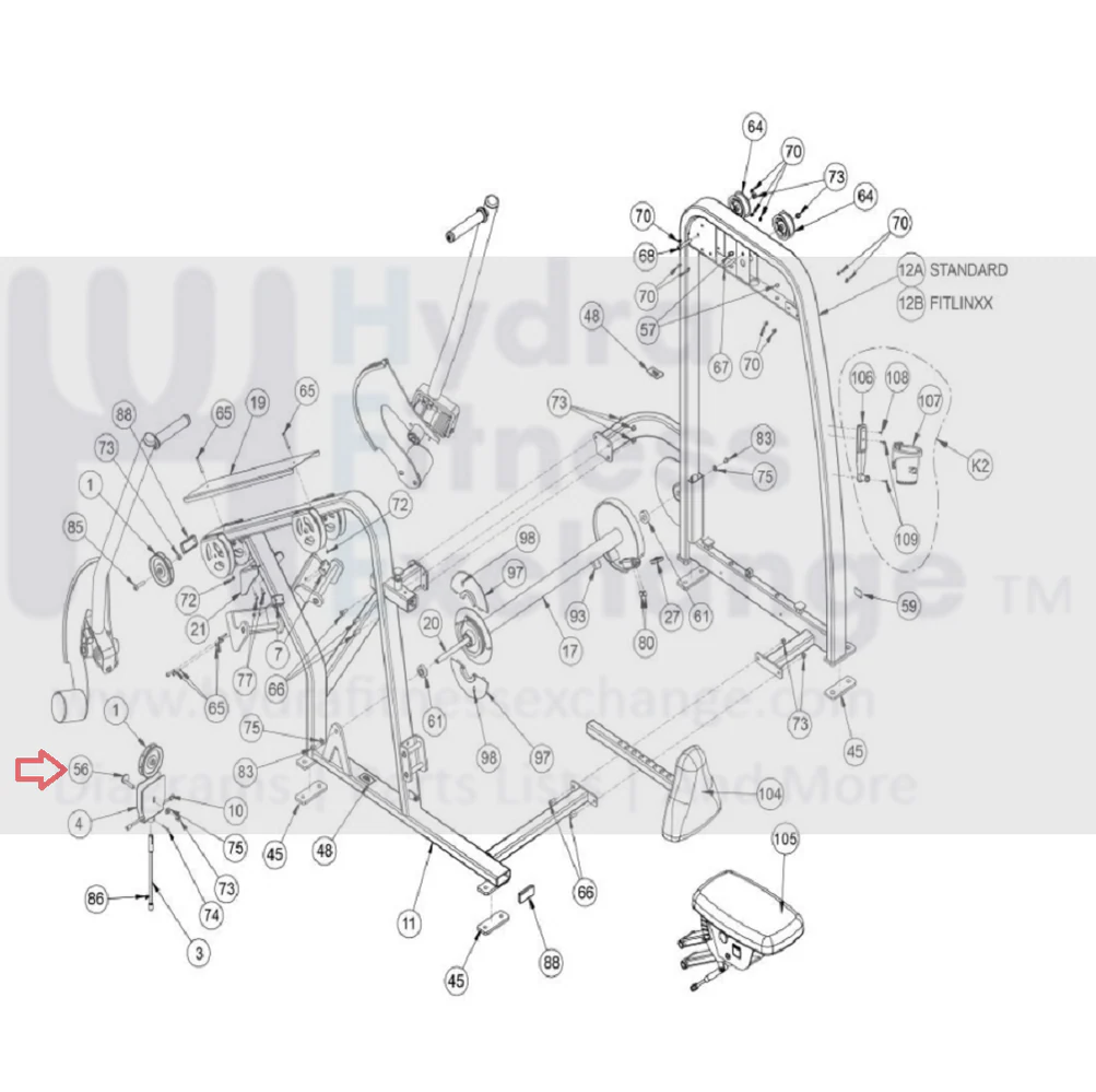 Cybex Strength System Cam Bolt 8650-204 - Image 3