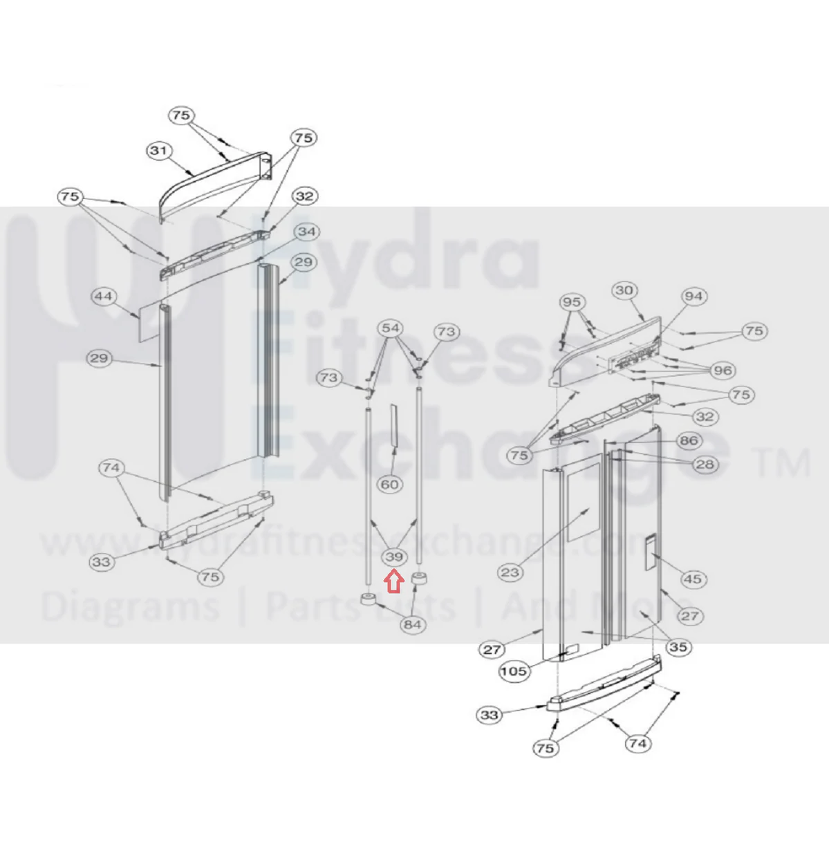 Cybex Strength System Guide Rod Weight Stack 0.625 x 44" 11090-359 - Image 2