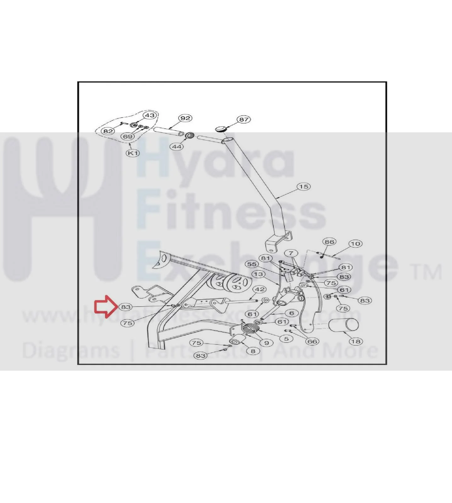 Cybex Strength System Hex Head Screw 3-8-16 x .5 Inch JC700412 - Image 2