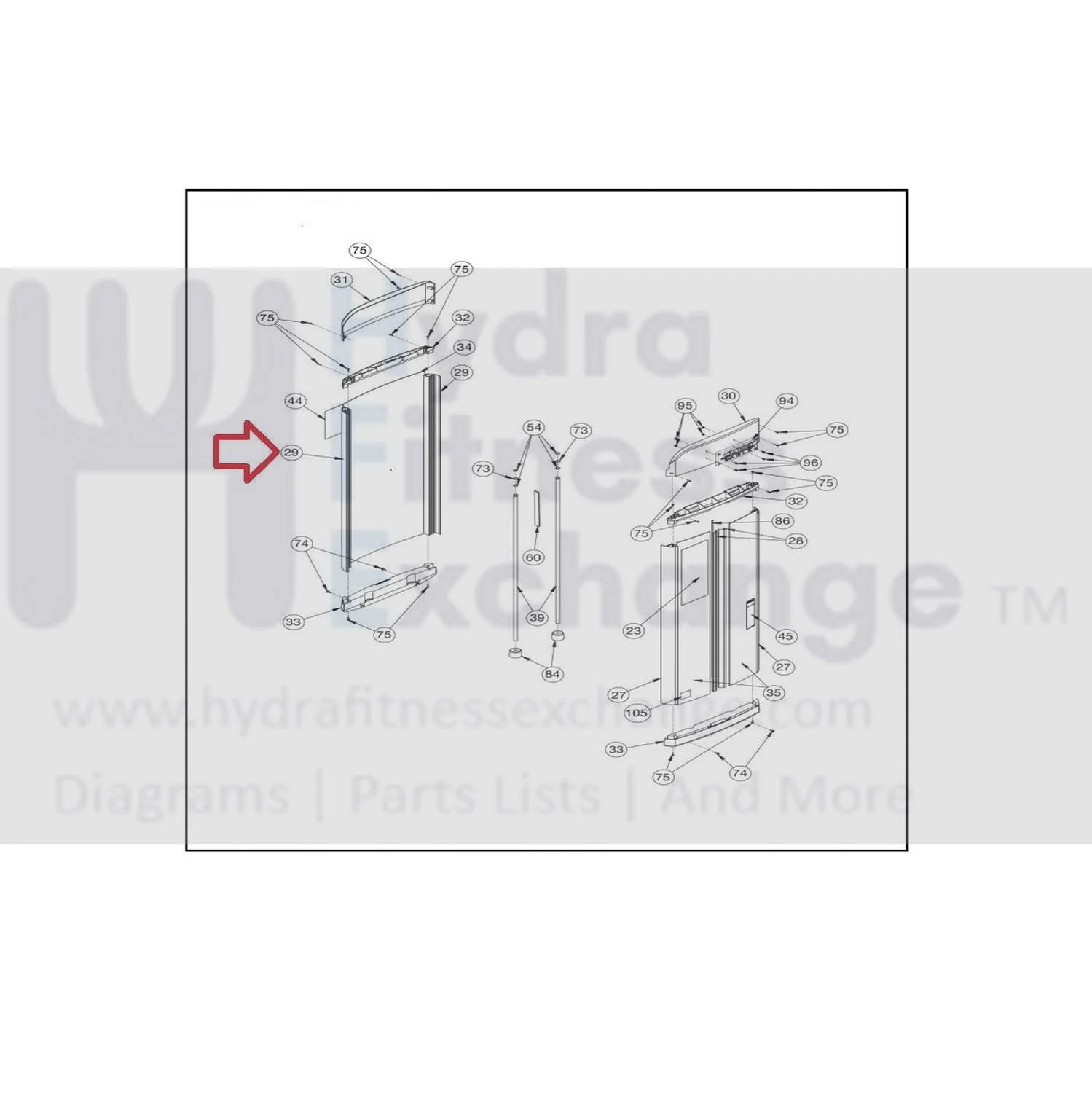 Cybex Strength System Incline Pull Assembly Replacement 11040-751 & 11040-762 - Image 2