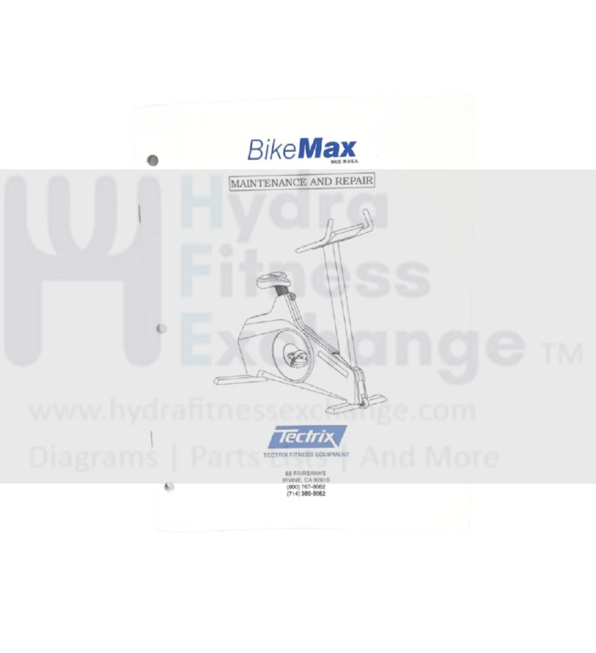 Cybex Tectrix Bikemax R Upright Bike Maintenance and Repair Manual