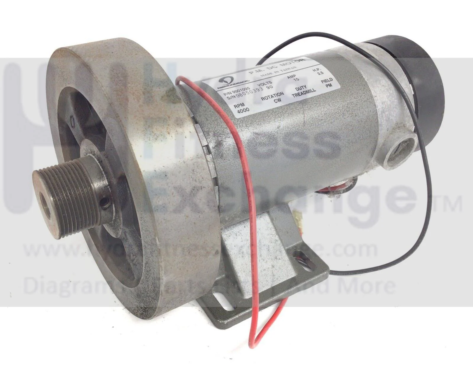 Diamondback 1200T 1600T Treadmill DC Drive Motor with Flywheel 9001095