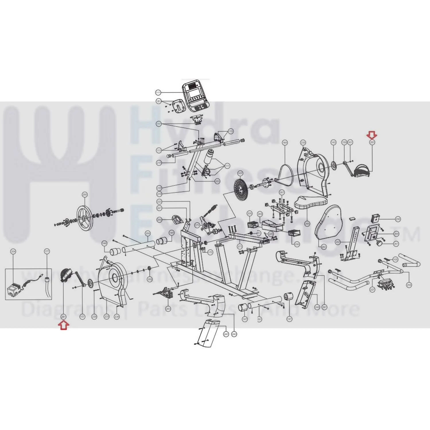 Diamondback U6 500SR Recumbent Bike Left & Right Pedal Pair with Strap 22-50-281 - Image 2