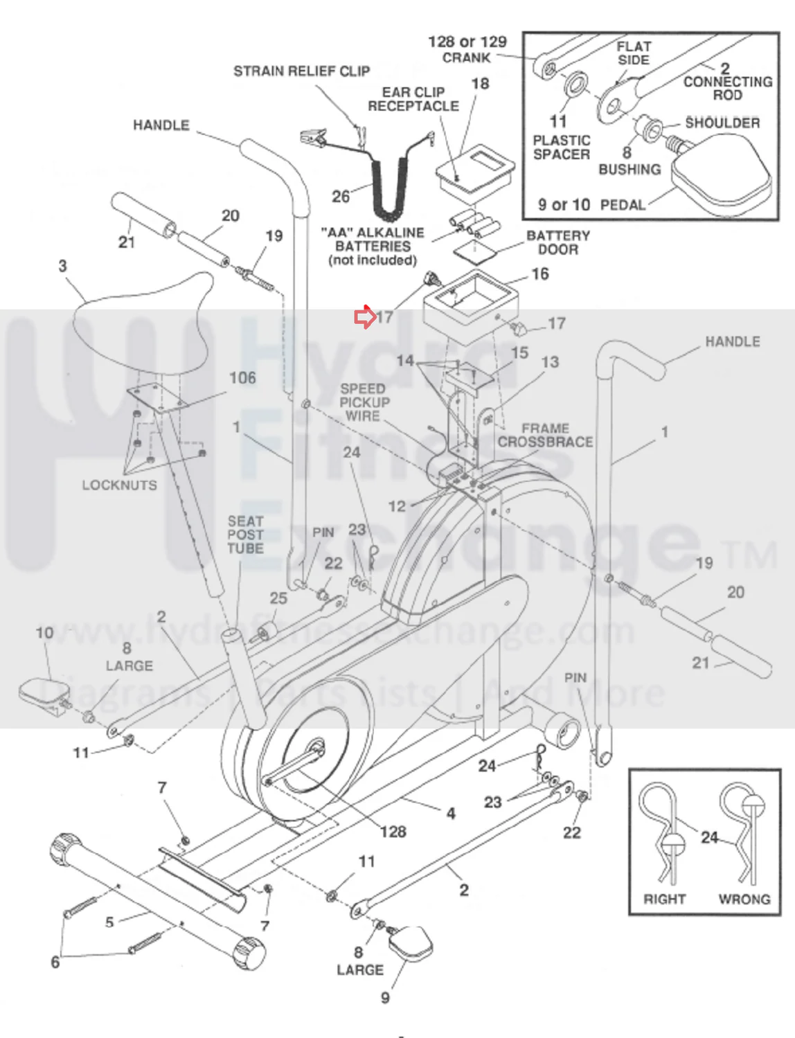 DP Airgometer Stationary Bike Triangular Set Knob 39201100 - Image 2