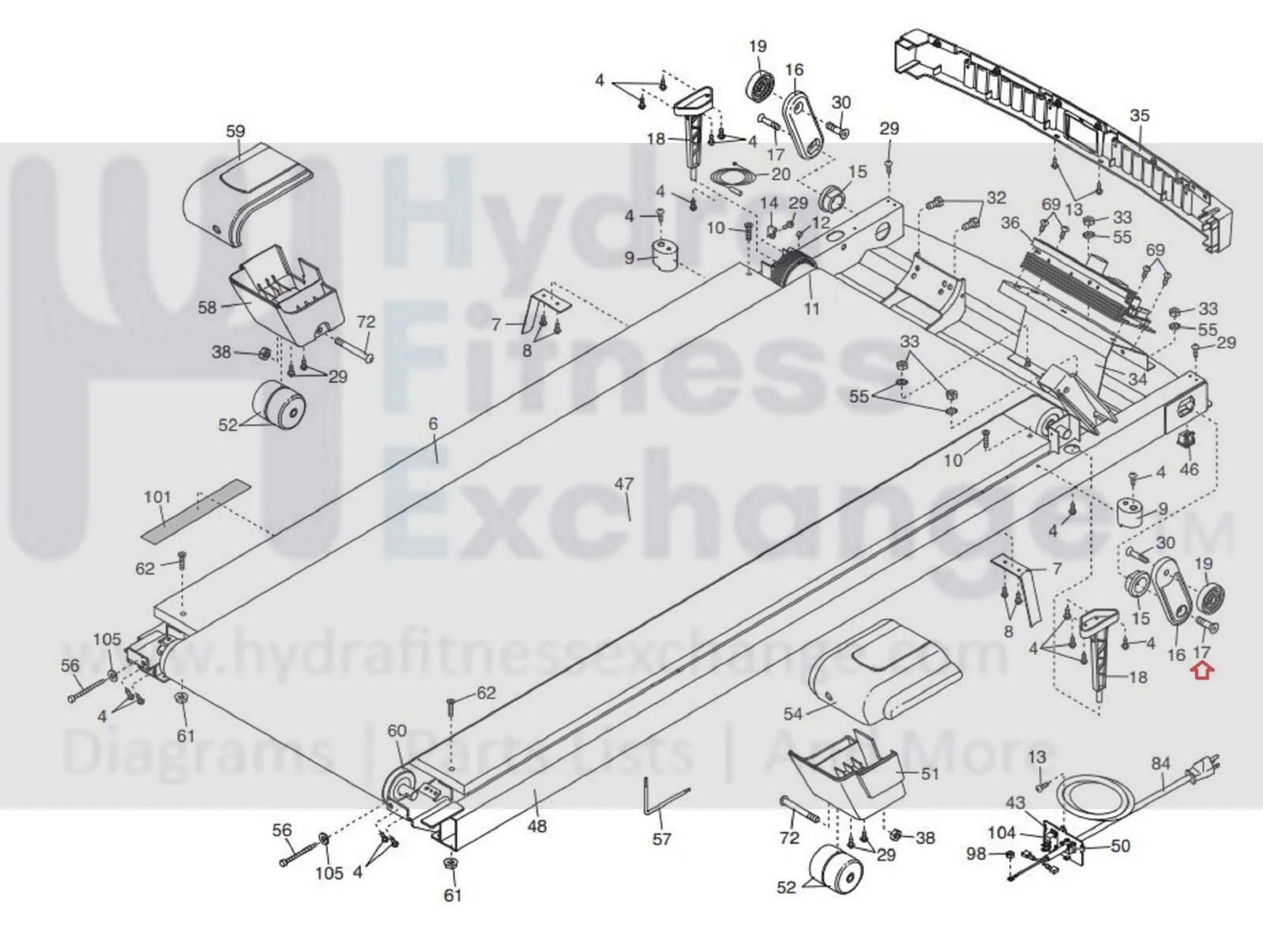 Epic FreeMotion HealthRider Lifestyler Reebok Treadmill Screw 3/8" X 3/4" 276027 - Image 2