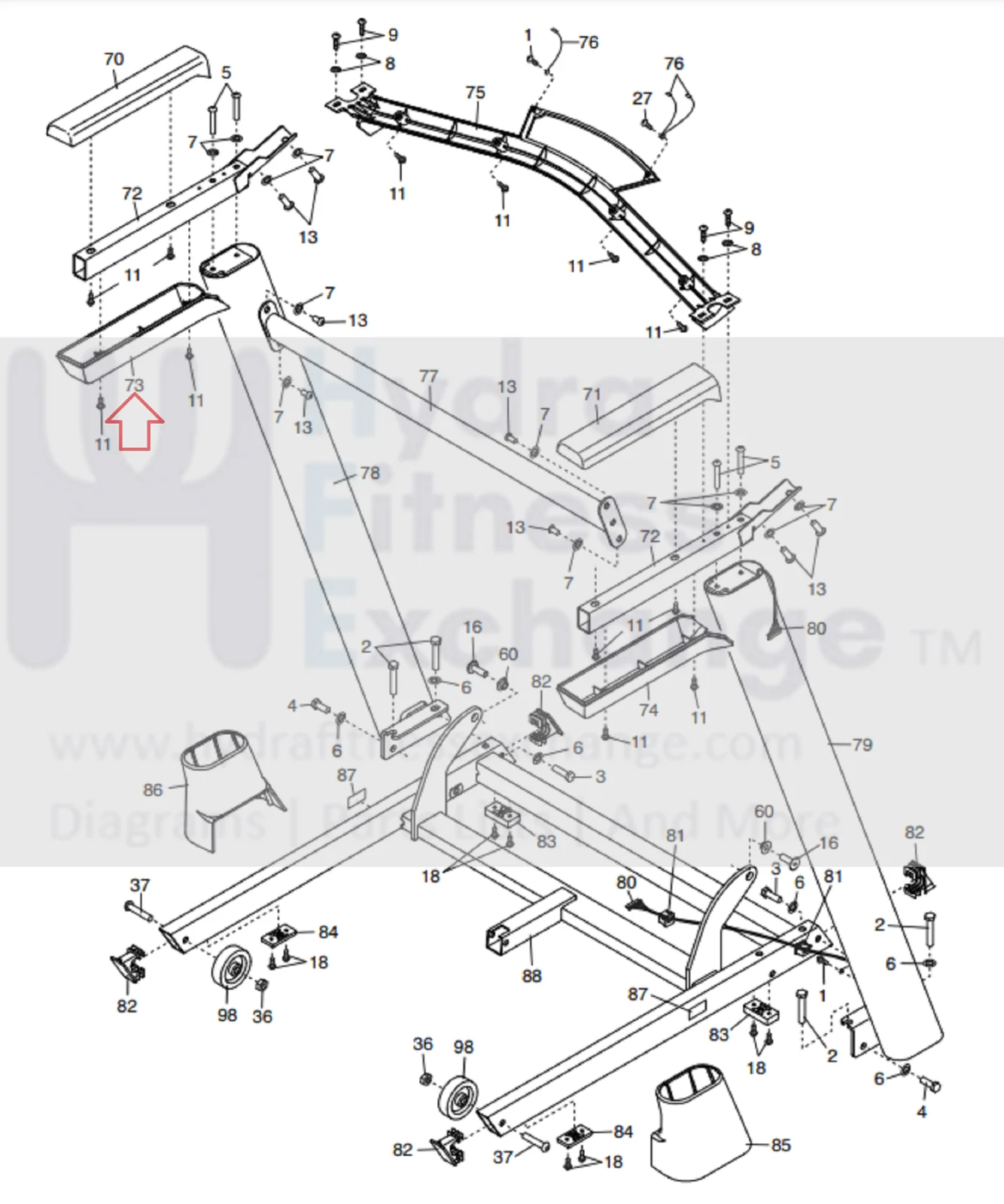 Epic NordicTrack Proform Treadmill Left Handrail Bottom Cover 393394 - Image 2