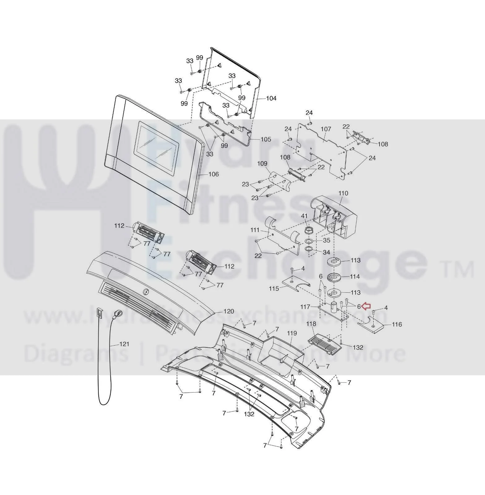 EPIC NordicTrack Weider Treadmill Bolt M6 - 1.0 x 25mm 307779 - Image 2