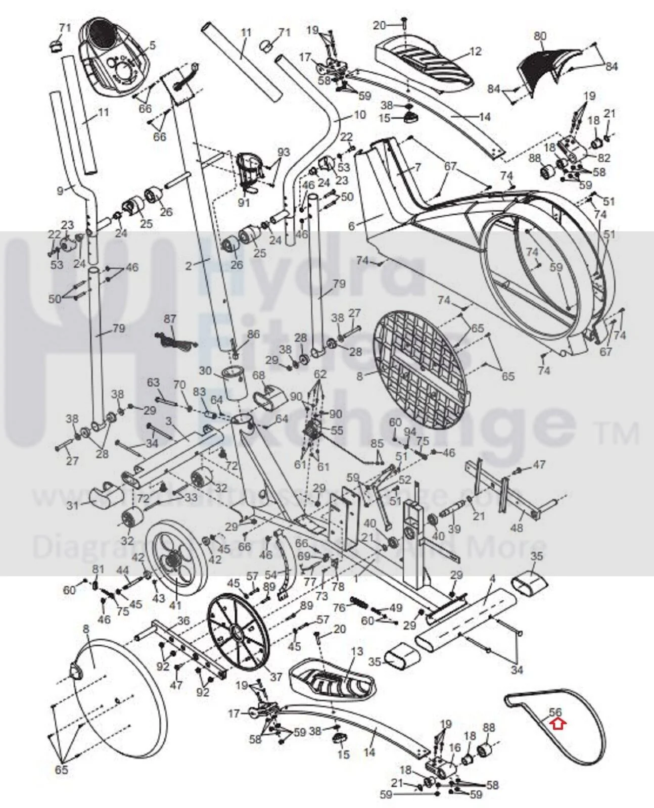 Epic Proform FreeMotion Image Elliptical Pulley Drive Belt 6Ribs MFR-520J 119199 - Image 3