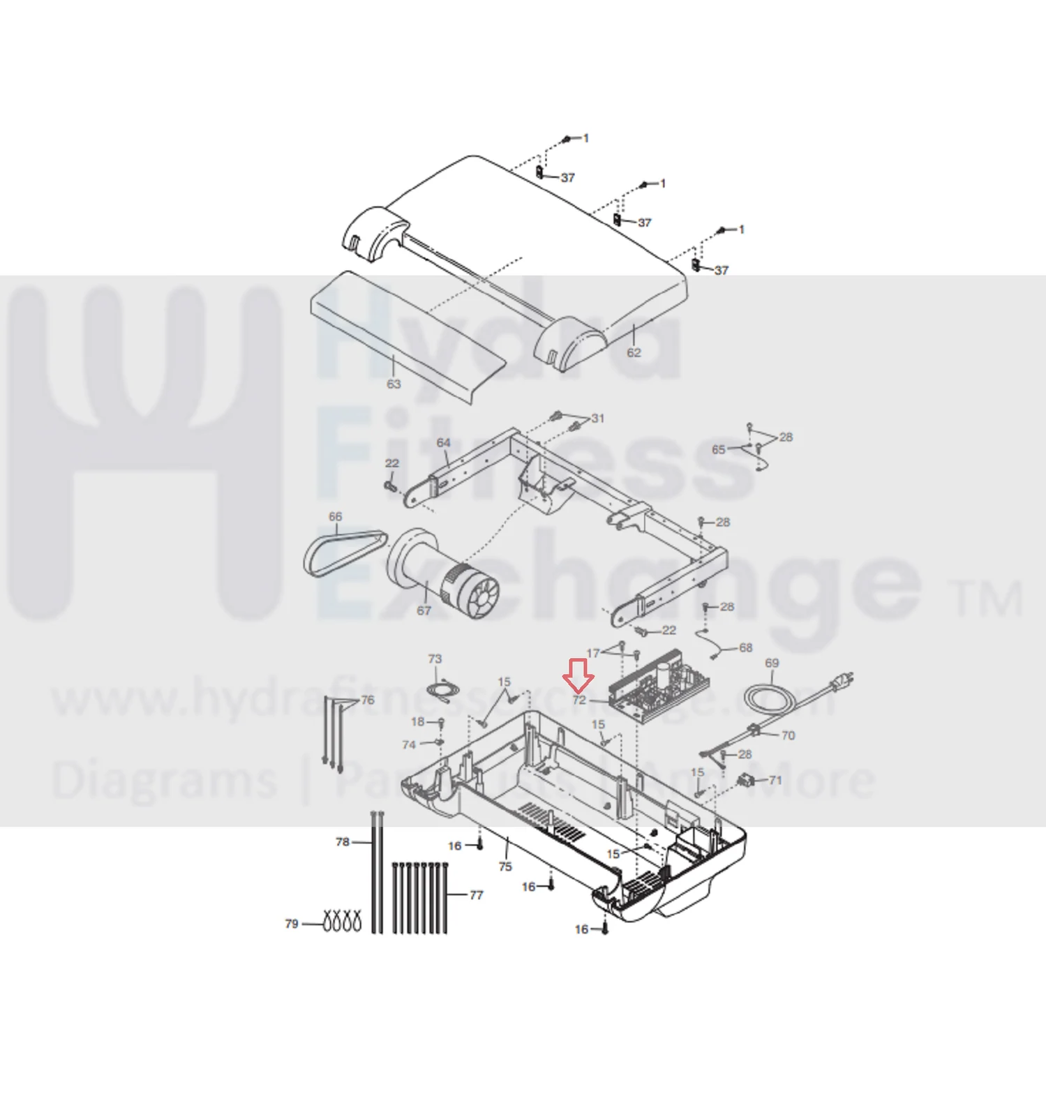 Epic Treadmill Lower Motor Control Board Controller MFR- MC1618DLS & 398063 - Image 2