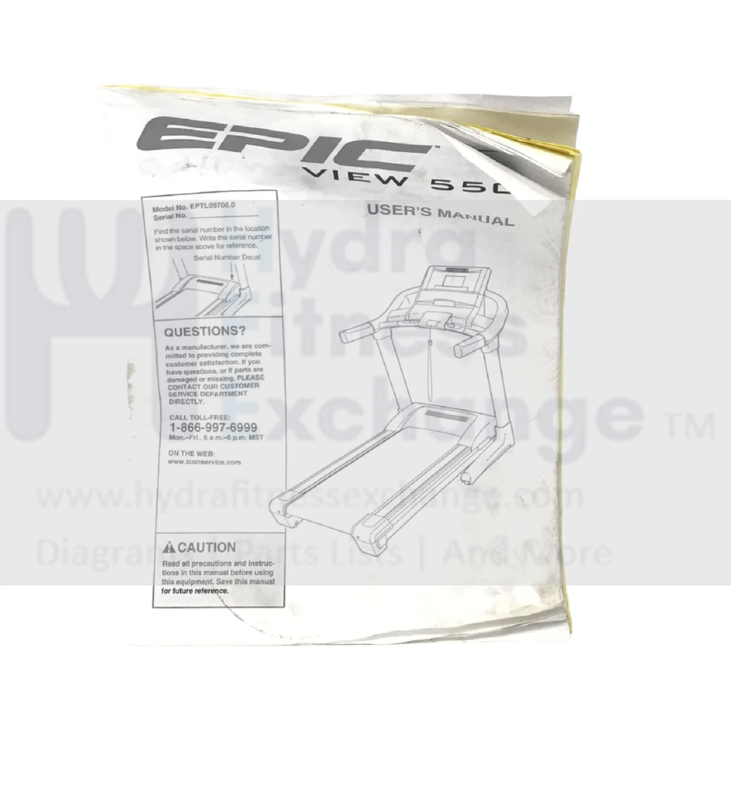 Epic VIEW 550 EPTL097062 EPTL097060 Treadmill Owner User's Manual 243468 - Image 2