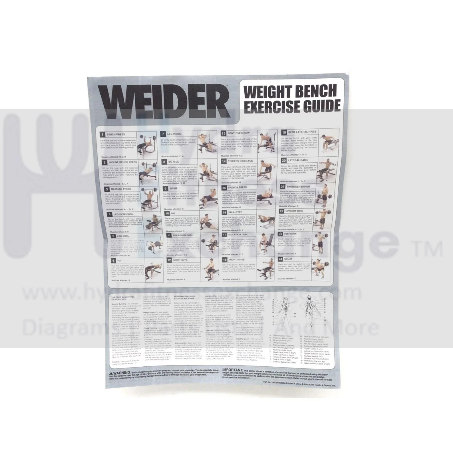Epic Wei-der Strength System Exercise Guide Manual 199726 - Image 2