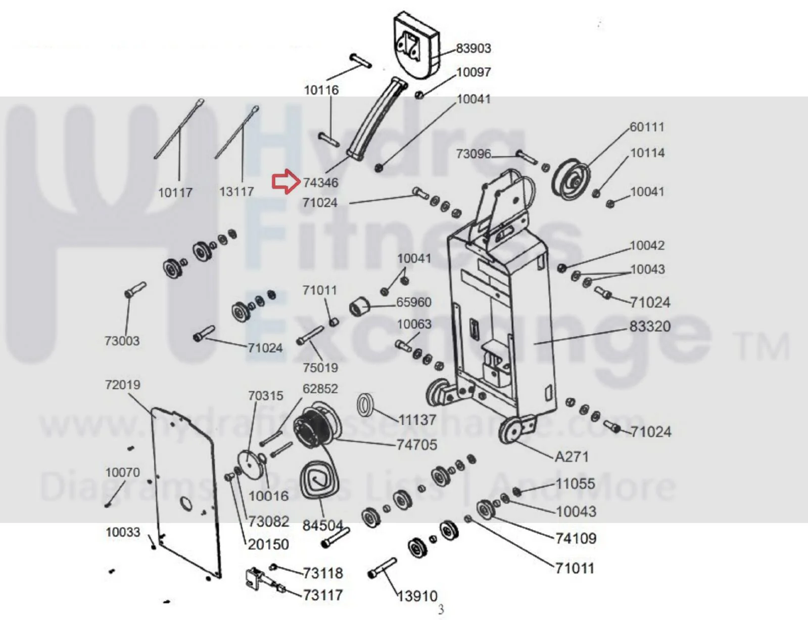 First Degree E-520 Fluid Rower Console Mount Plastic Computer Stalk 74346 - Image 2