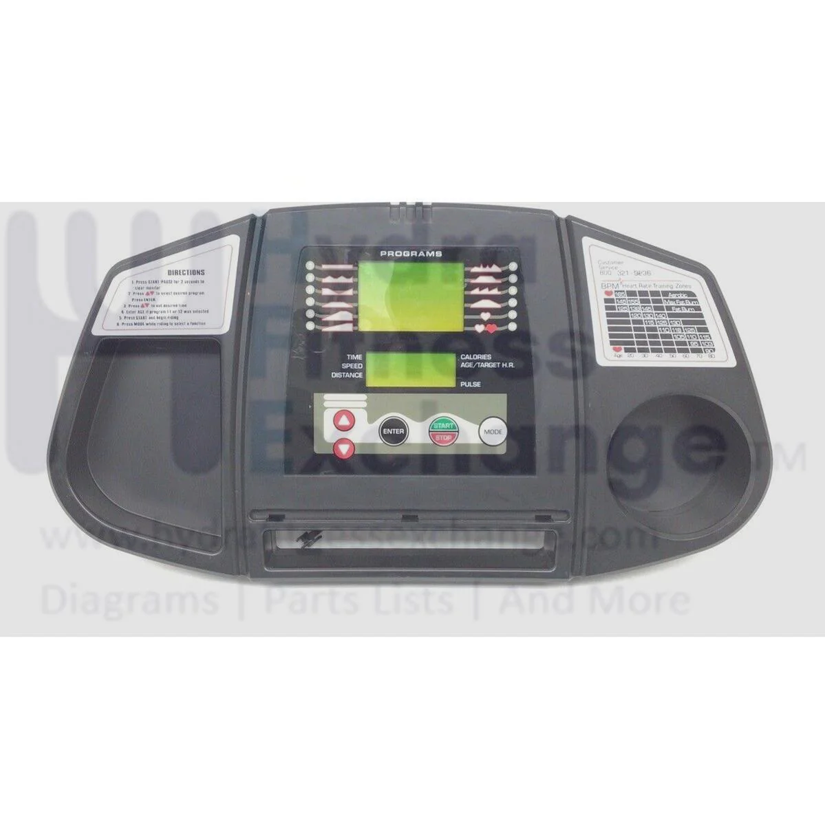 Fitness Quest Edge 491R Stationary Bike Display Console Assembly