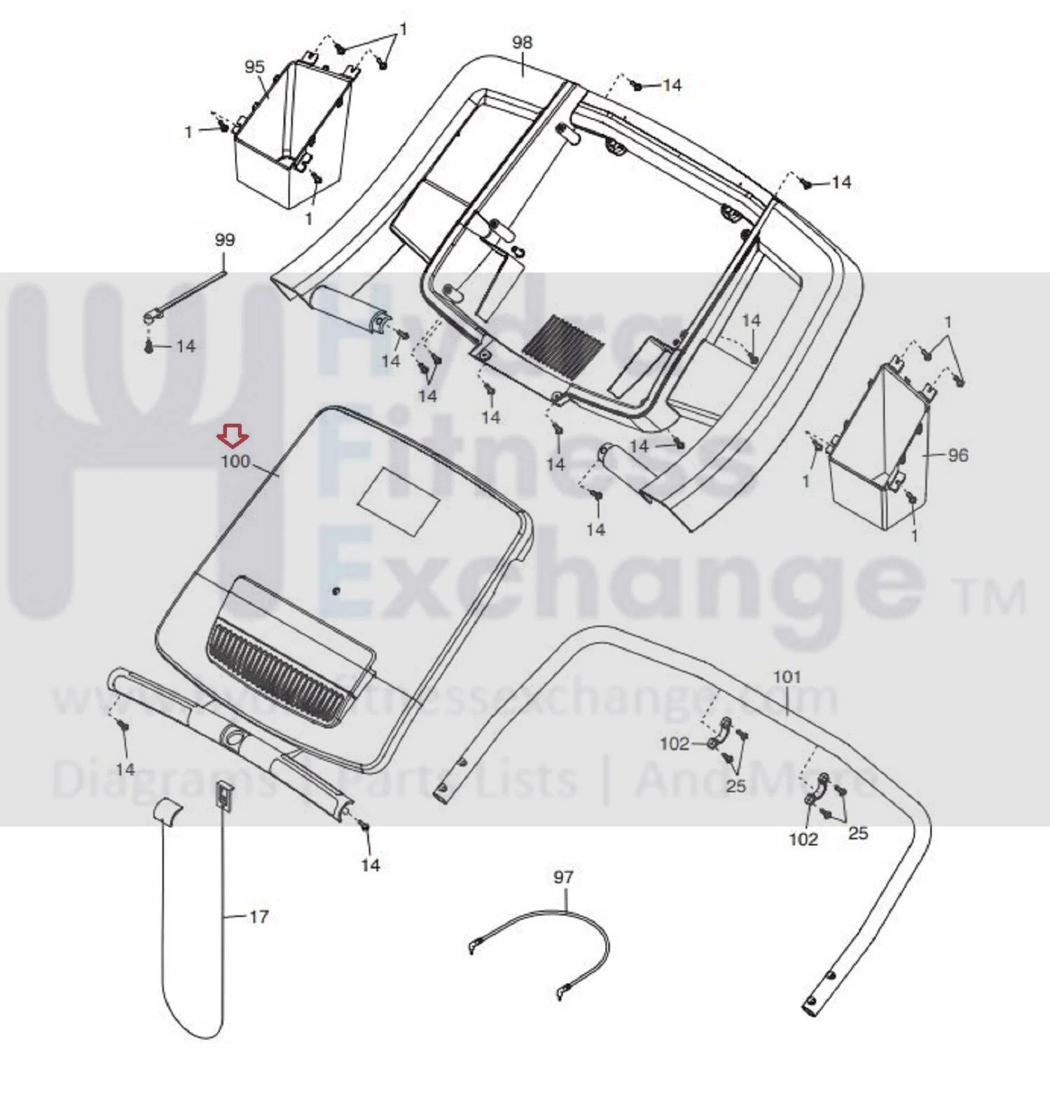 FreeMotion 730 Treadmill Display Console Assembly MFR-ETSF17911 323904 - Image 2
