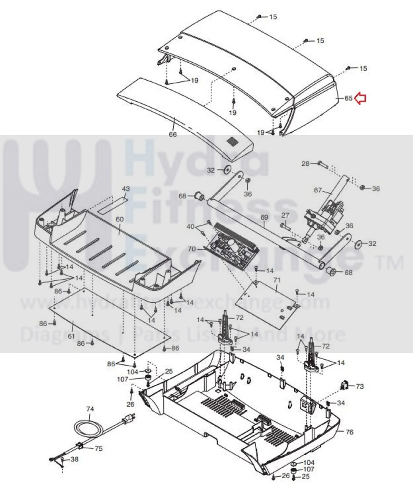 FreeMotion 730 Treadmill Motor Hood Shroud Cover 317962 & 301487 - Image 3