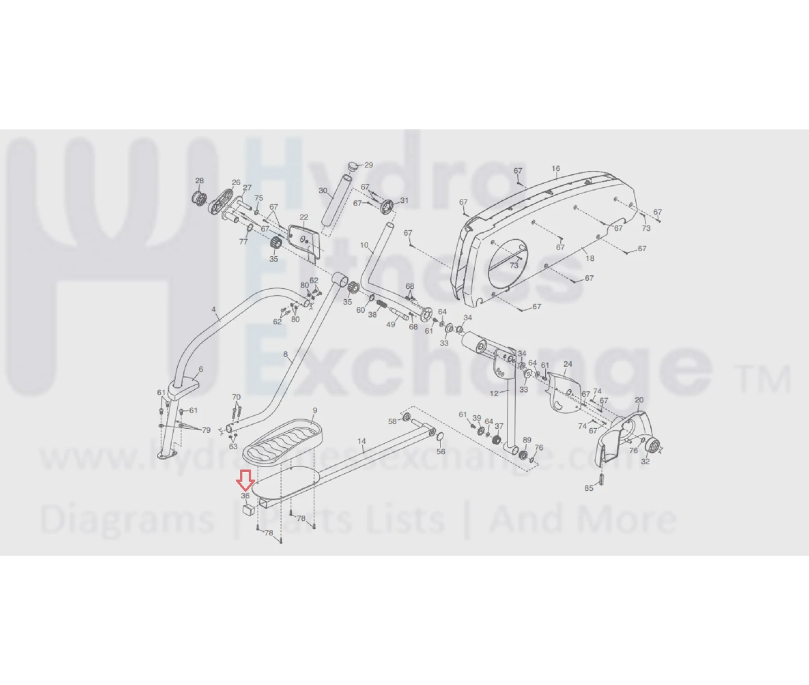 FreeMotion Epic Image NordicTrack Elliptical Internal Rectangular Endcap 11409 - Image 3