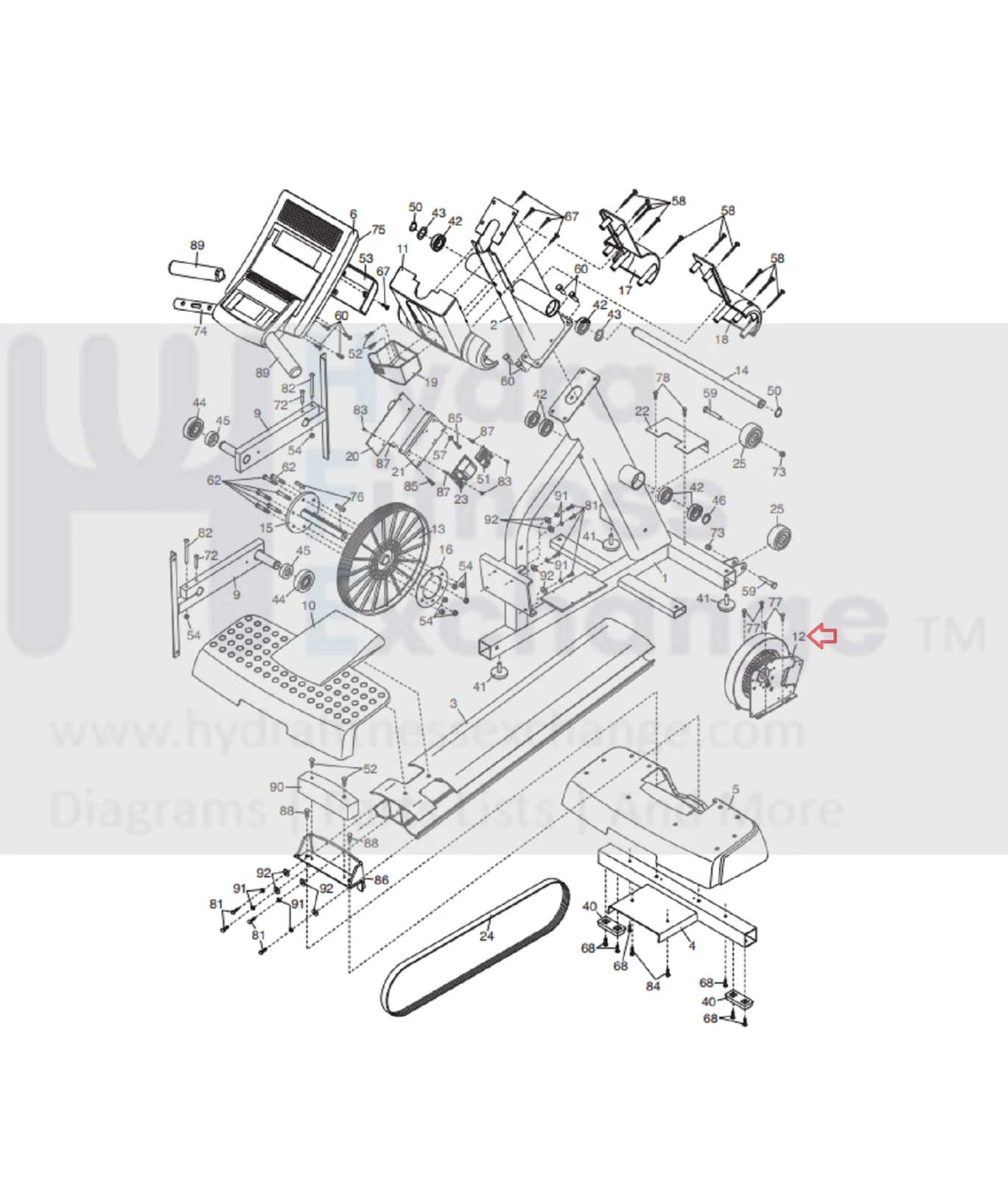 Freemotion Nordictrack Elliptical Generator Assembly MFR-B600311B & 252516 - Image 2