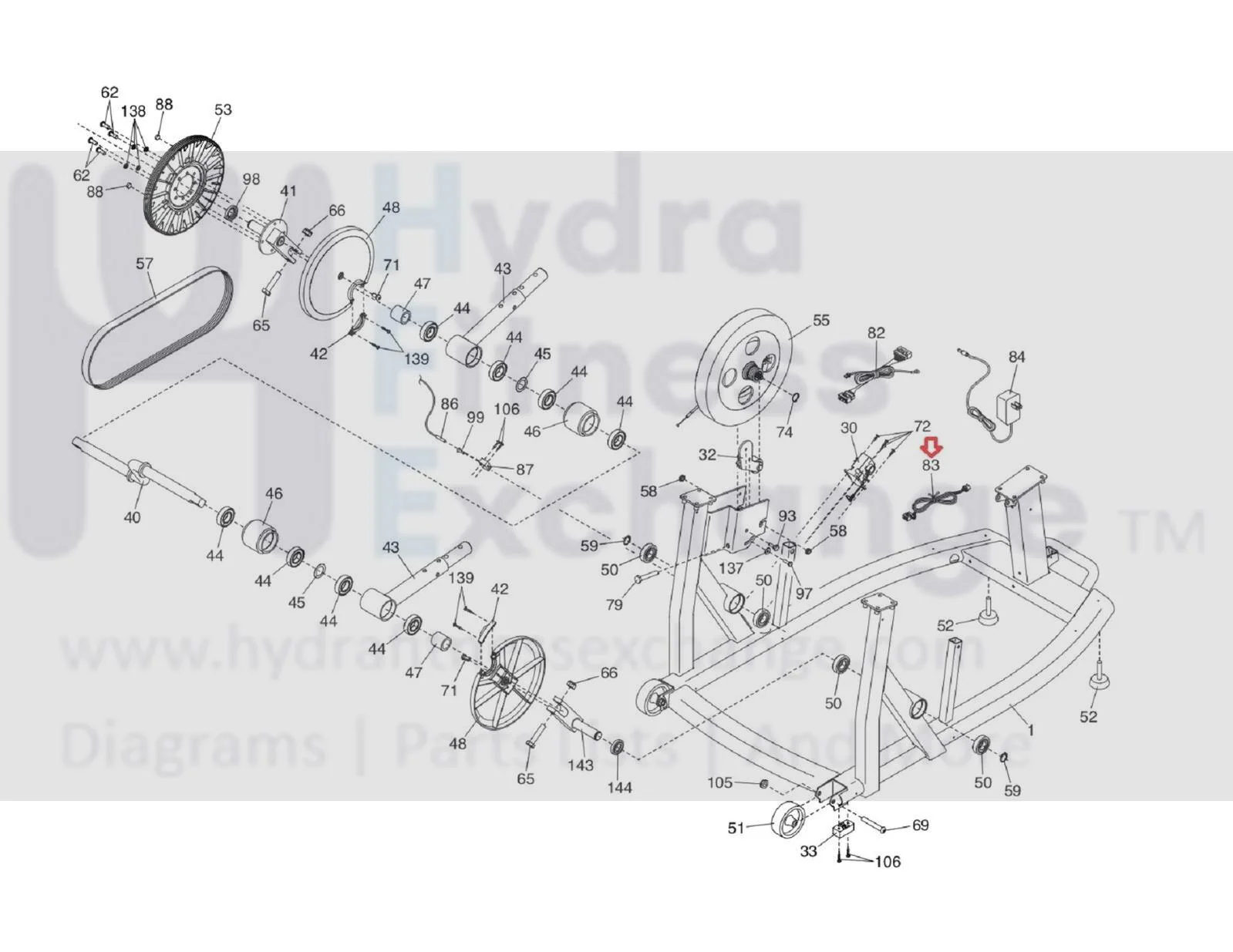 FreeMotion NordicTrack Elliptical Power Inlet Entry Jack Wire Harness 360048 - Image 2