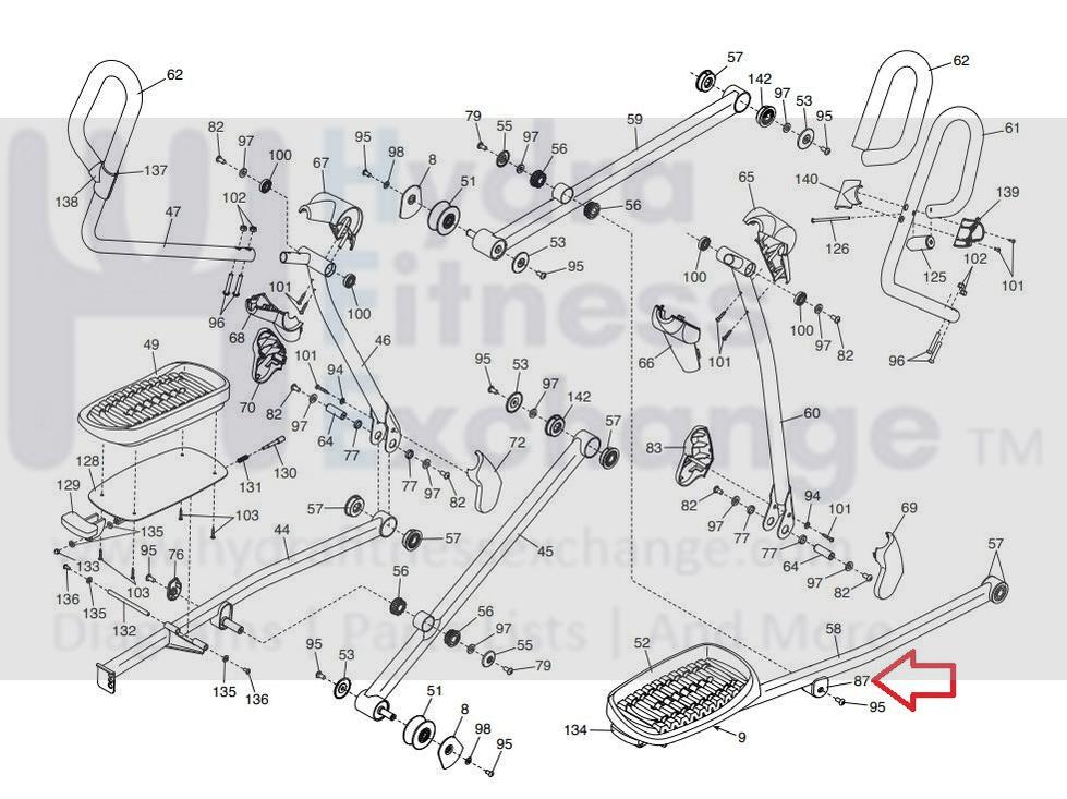 FreeMotion NordicTrack Proform Elliptical Right Pedal Arm Side Cap 363320 - Image 3