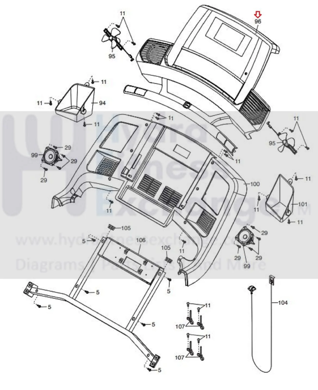 FreeMotion NordicTrack Treadmill Display Console Assembly MFR-ETSF19513 366468 - Image 5