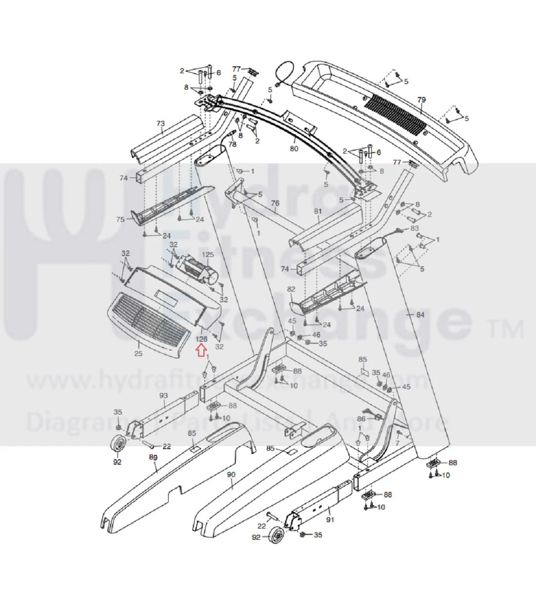 FreeMotion NordicTrack Treadmill Fan Tray Cover 358504 - Image 2
