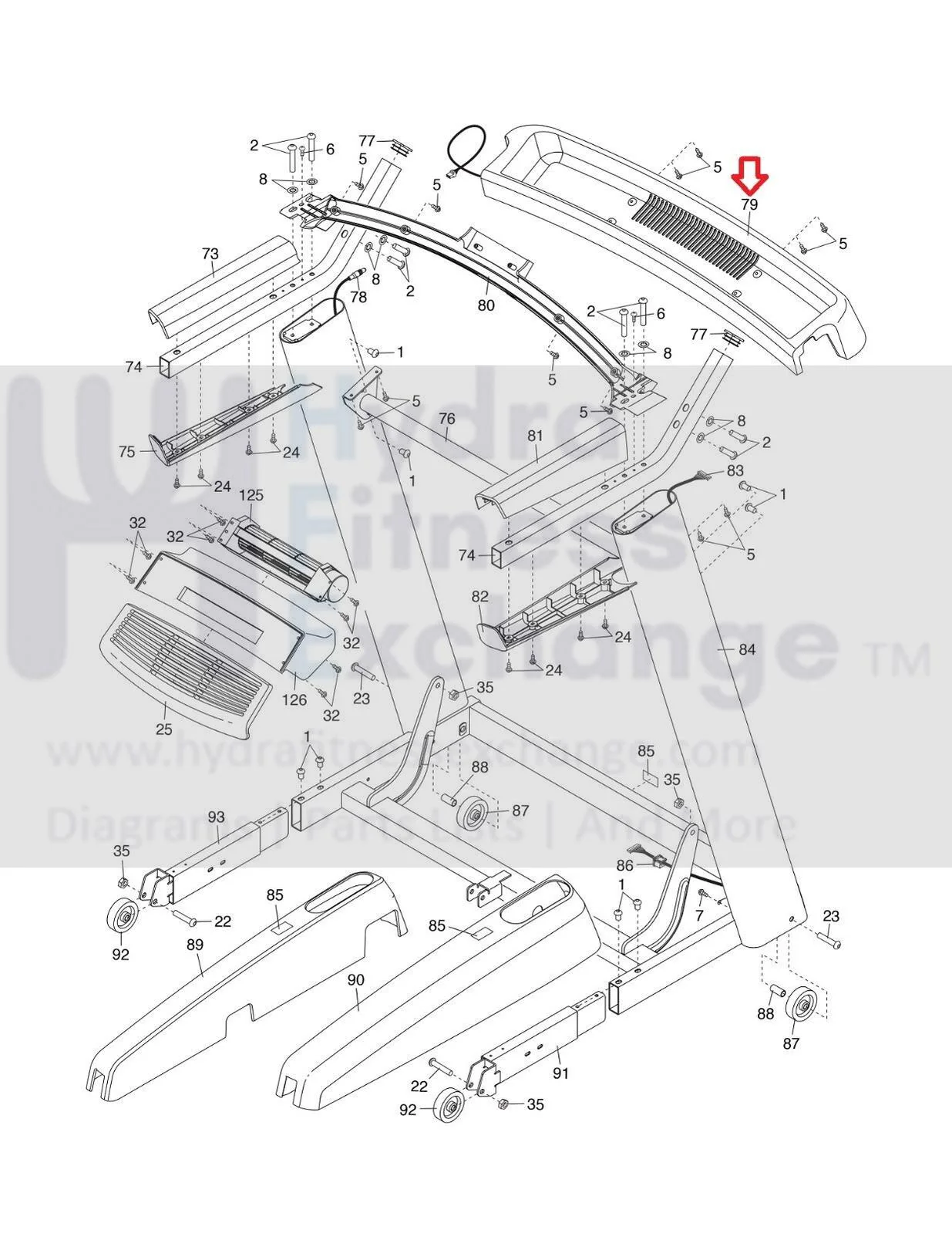 FreeMotion NordicTrack Treadmill Special Notes Tray and Fan Set 351686 - Image 2