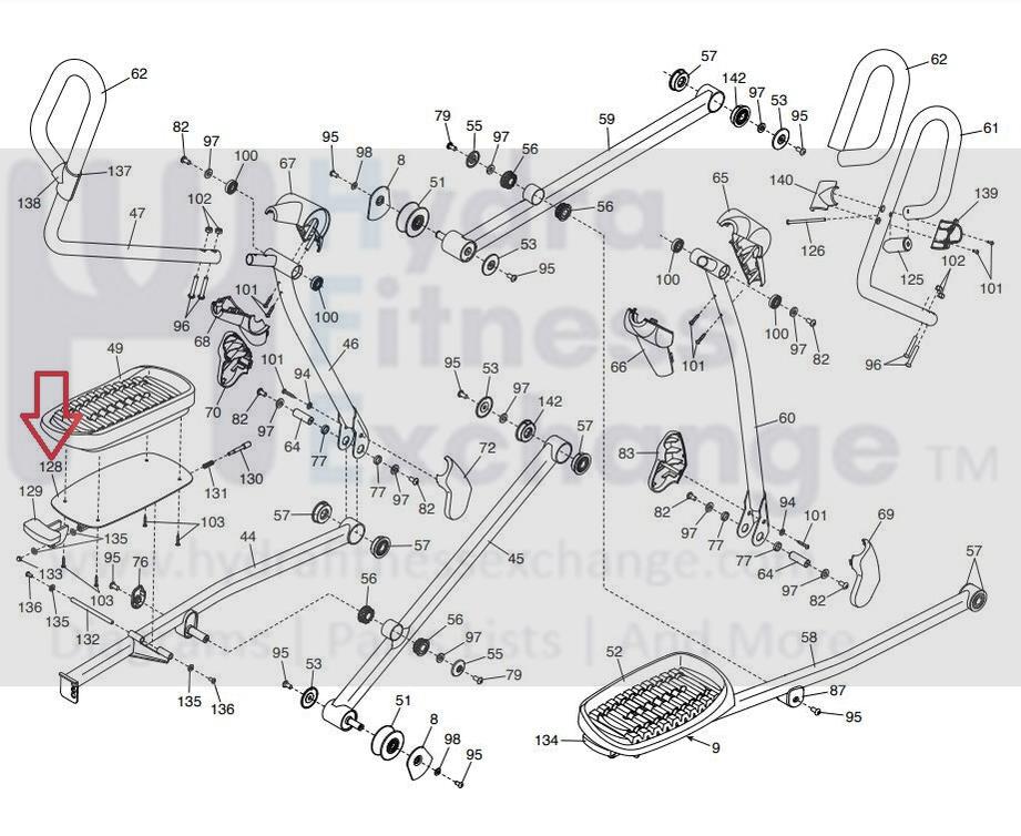 FreeMotion Proform NordicTrack Elliptical Left Pedal Plate 362852 - Image 2
