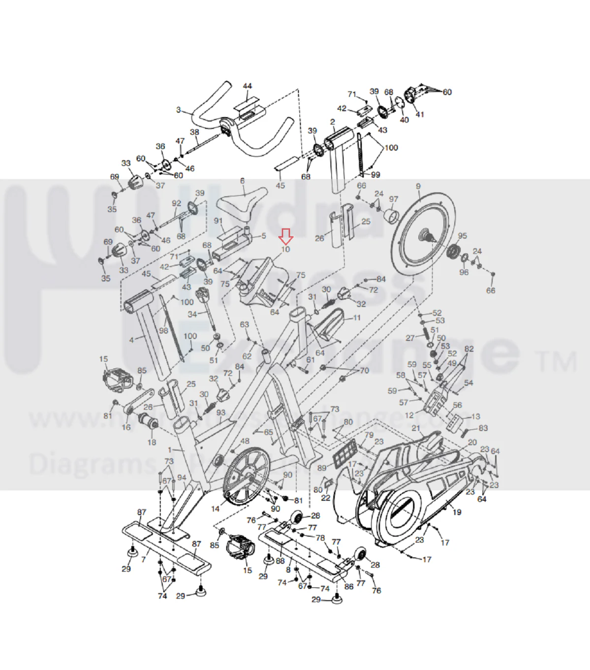 FreeMotion Stationary Bike Accessory Tray 311556 - Image 3