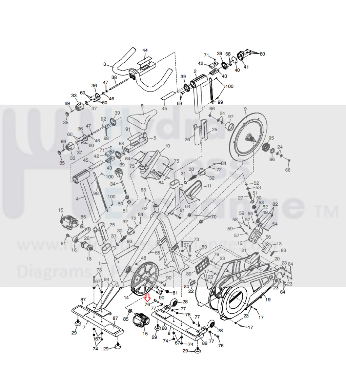 FreeMotion Stationary Bike Button Head Hex Socket Stainless Screw M6 -1.0 x 40mm - Image 3