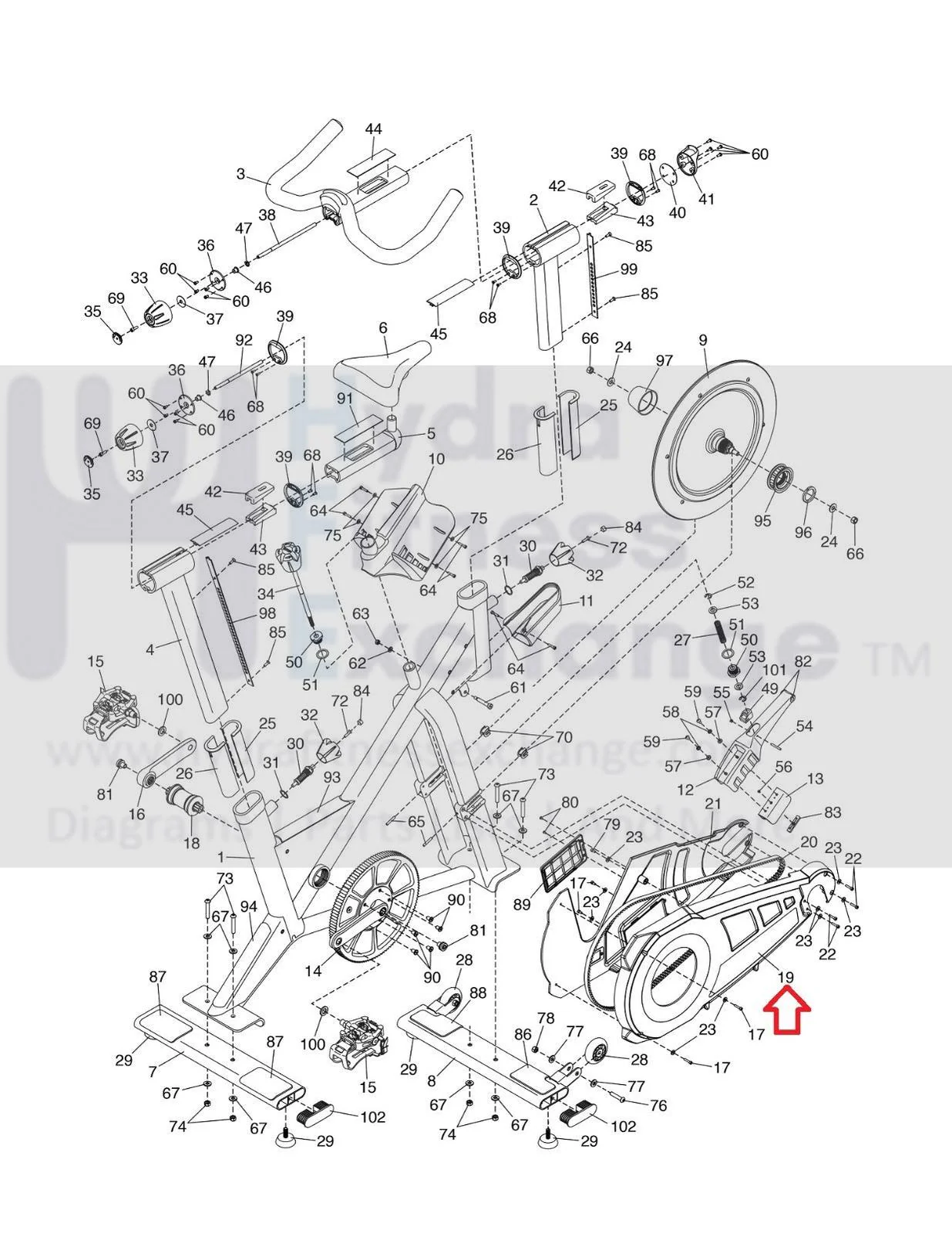 Freemotion Stationary Bike Outer Shield 330975 - Image 2